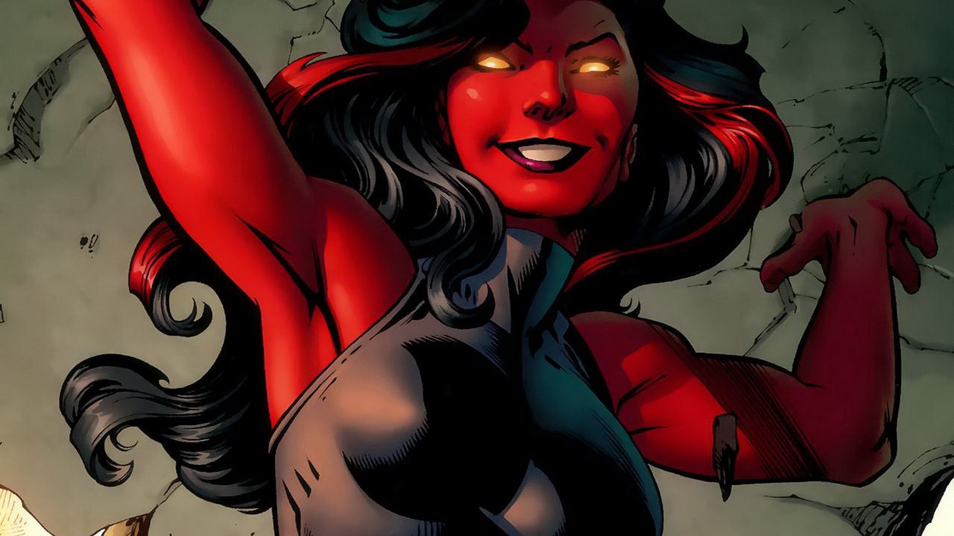 Red She-Hulk from Marvel Comics HD Wallpaper