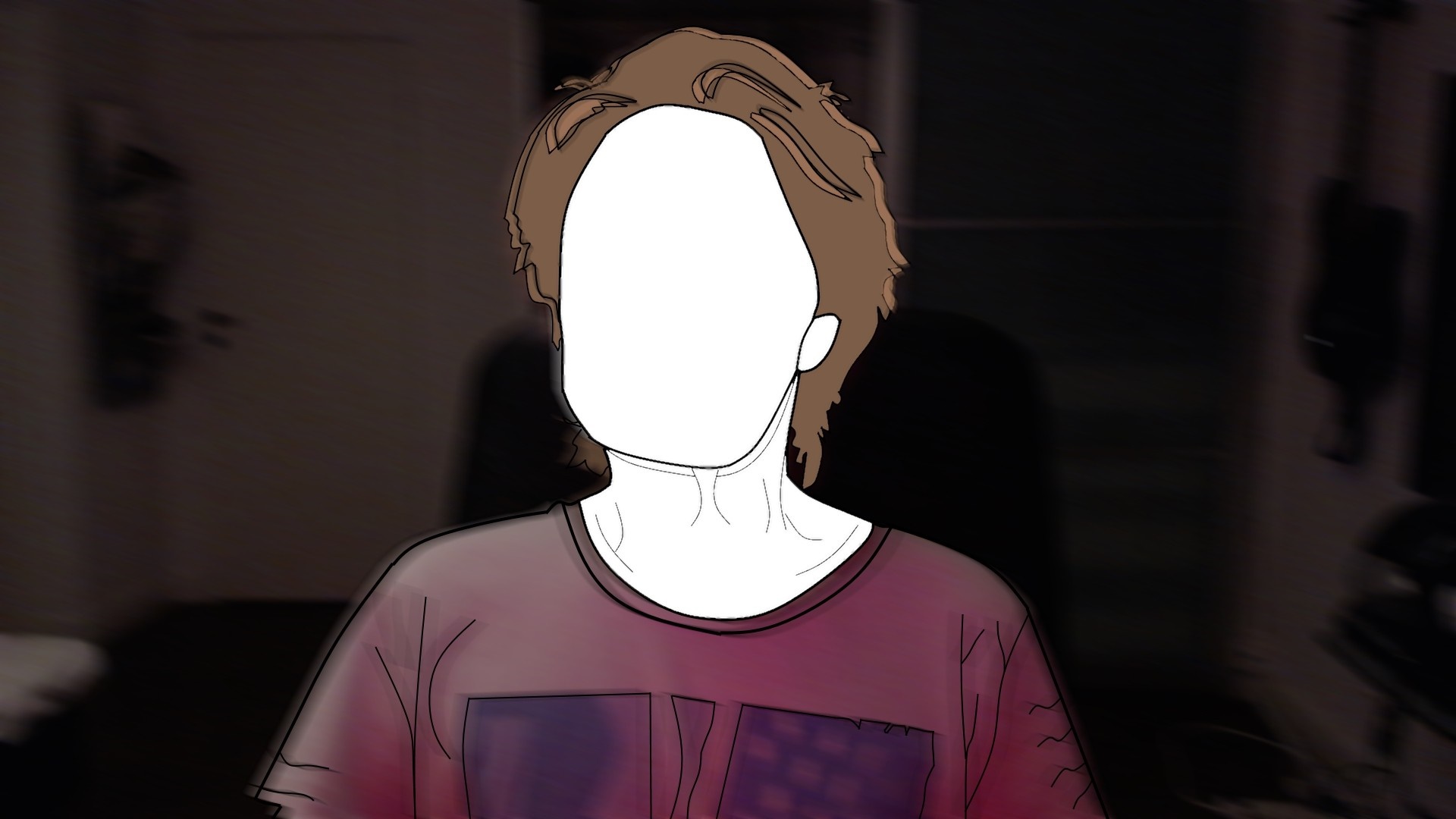Person with blank face wearing a t-shirt HD Wallpaper