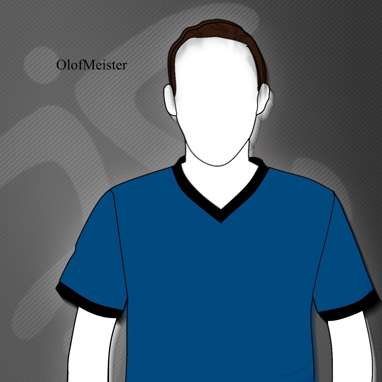 Olofmeister illustration with blue T-shirt HD Wallpaper