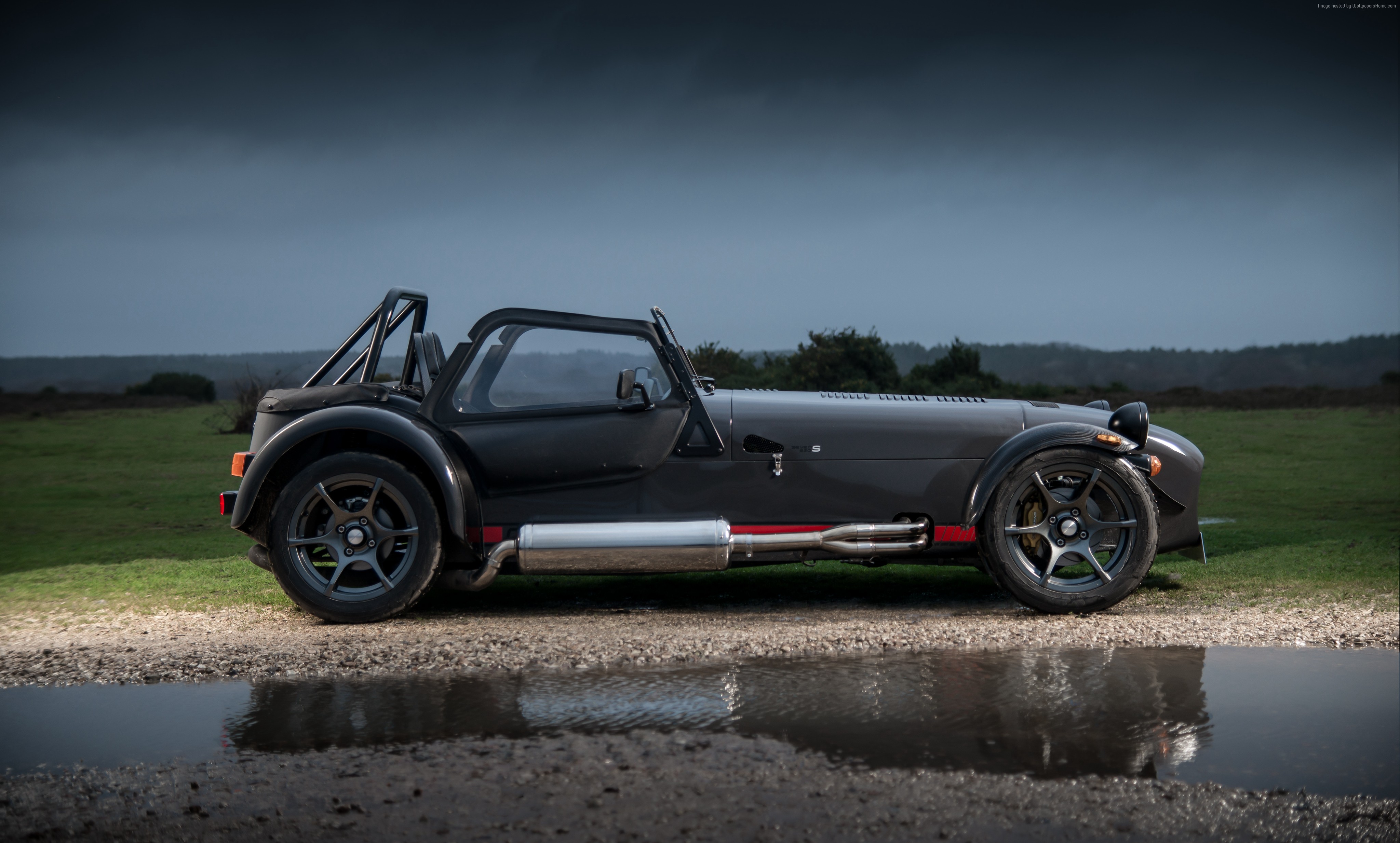 Black Caterham Seven 620 S at Autosport International Motor Show 2016 HD Wallpaper