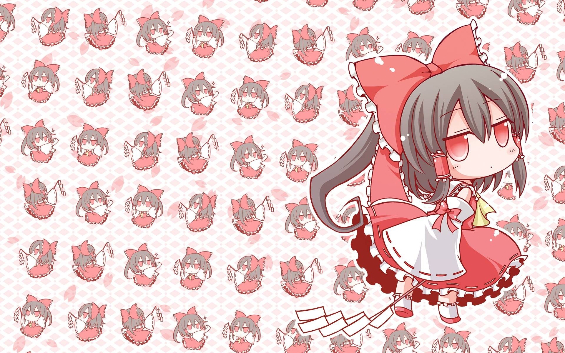 Hakurei Reimu from Touhou Project illustration HD Wallpaper