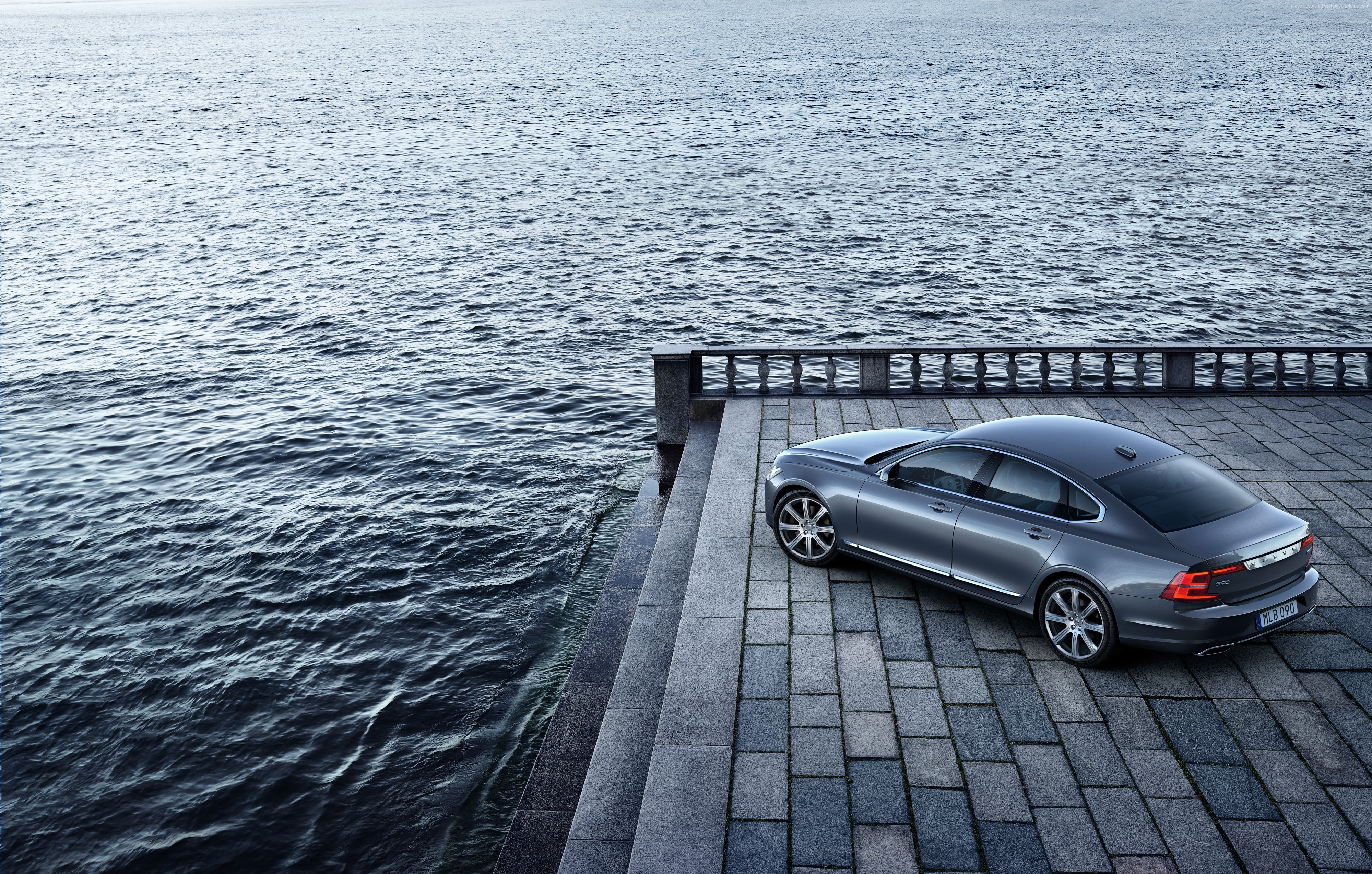 Volvo S90 Sedan by the Water HD Wallpaper