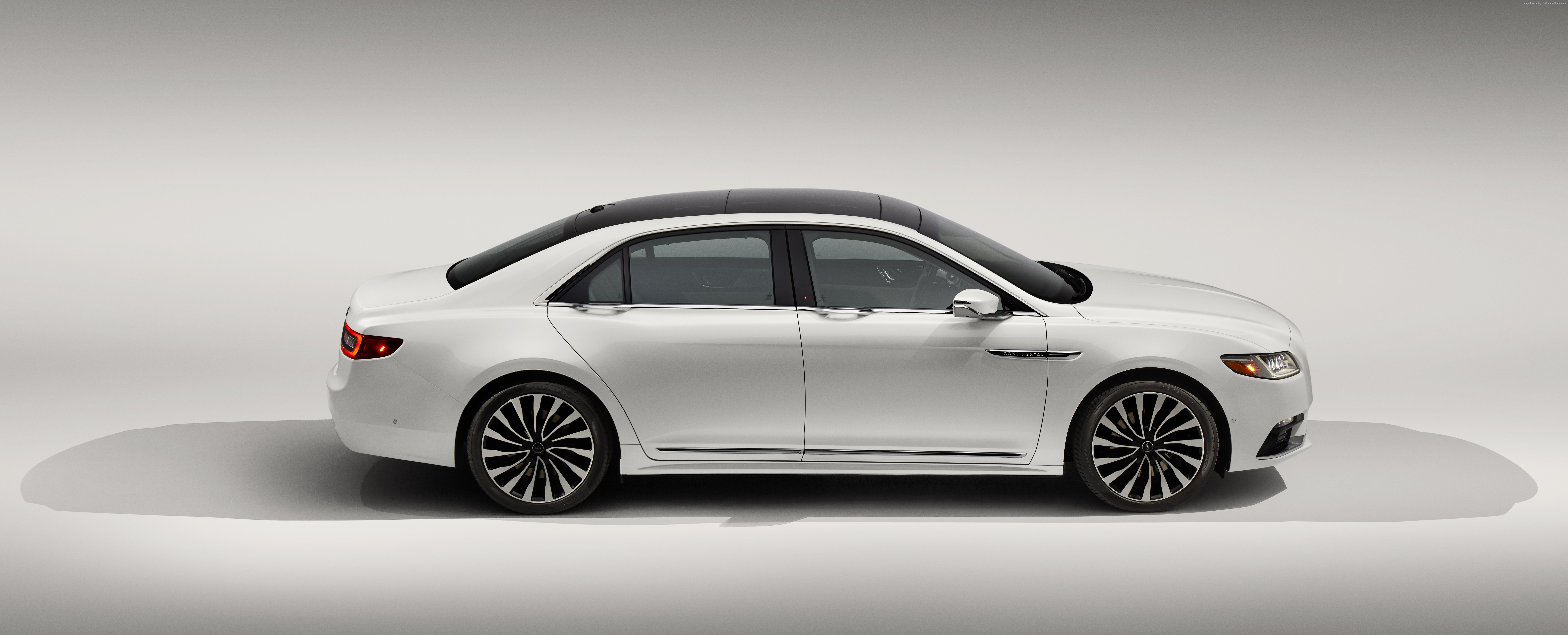 White Lincoln Continental sedan HD Wallpaper