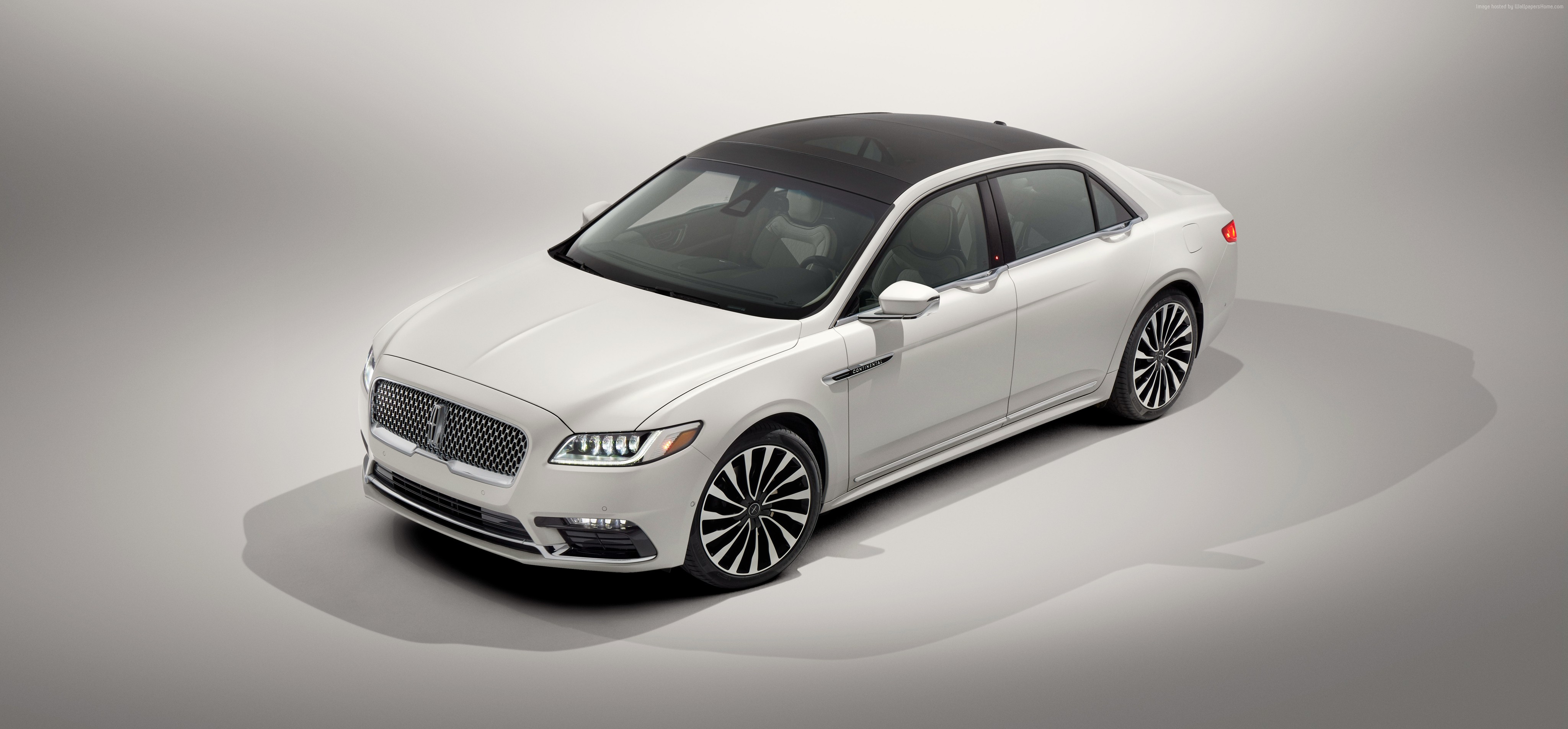 White Lincoln Continental Sedan HD Wallpaper