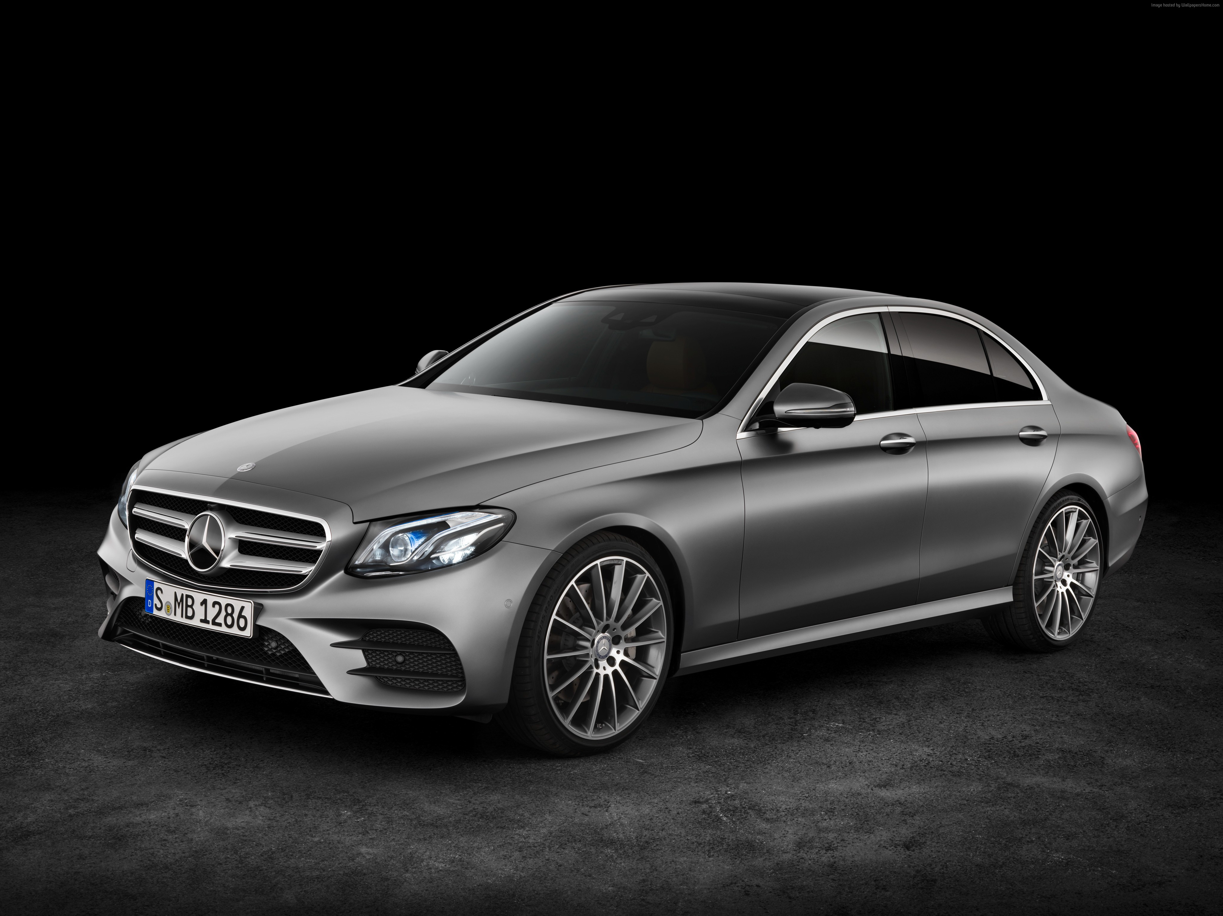 Grey Mercedes Benz E 400 Sedan HD Wallpaper