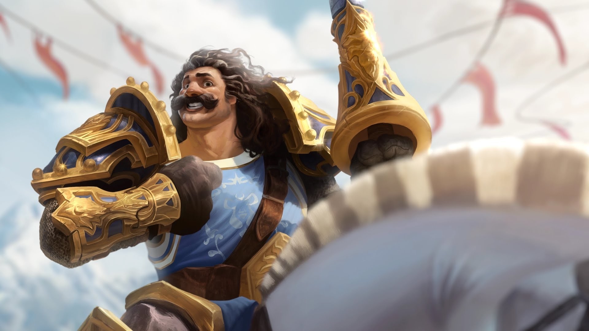 Knight with Moustache from Hearthstone Heroes of Warcraft HD Wallpaper