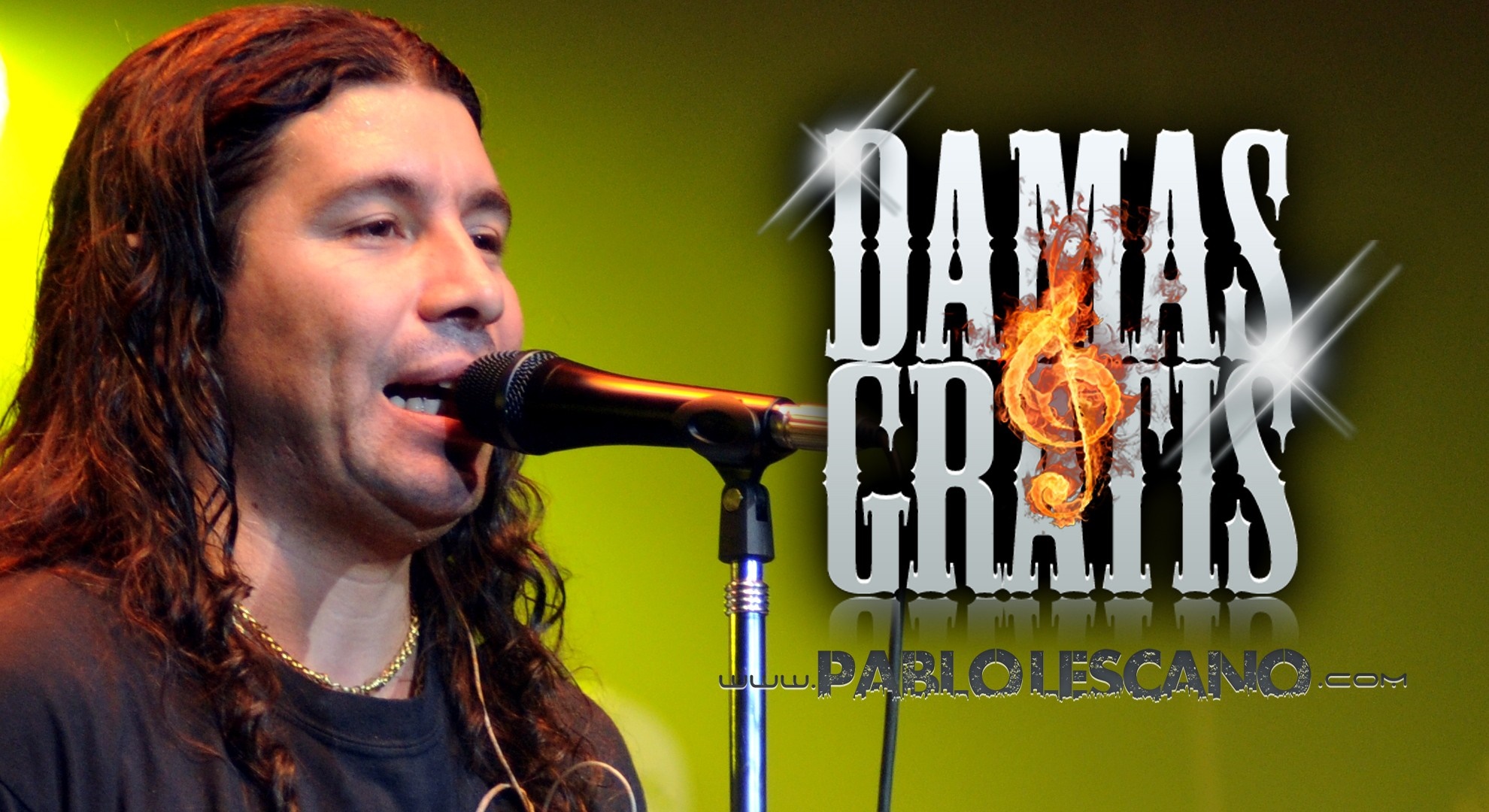 Pablo Lescano performing with Damas Gratis HD Wallpaper