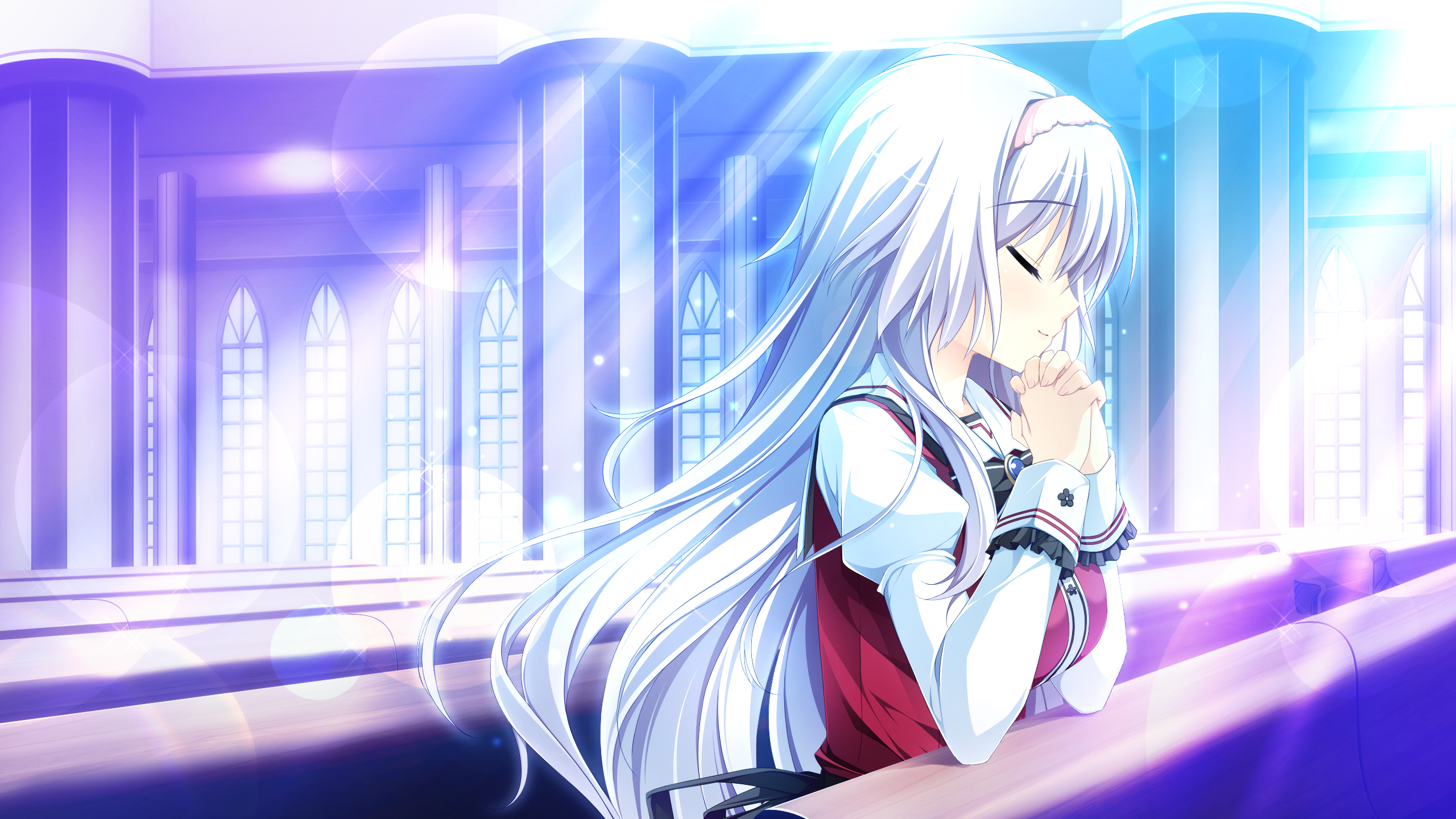Anastasia Alexeevna Praying in Otome ga Tsumugu Koi no Canvas HD Wallpaper