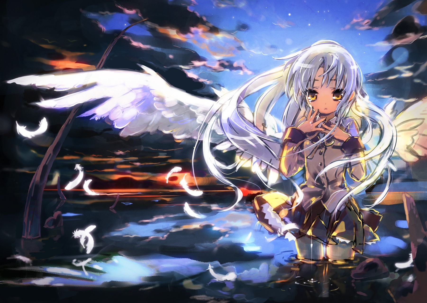 Tachibana Kanade from Angel Beats with wings HD Wallpaper