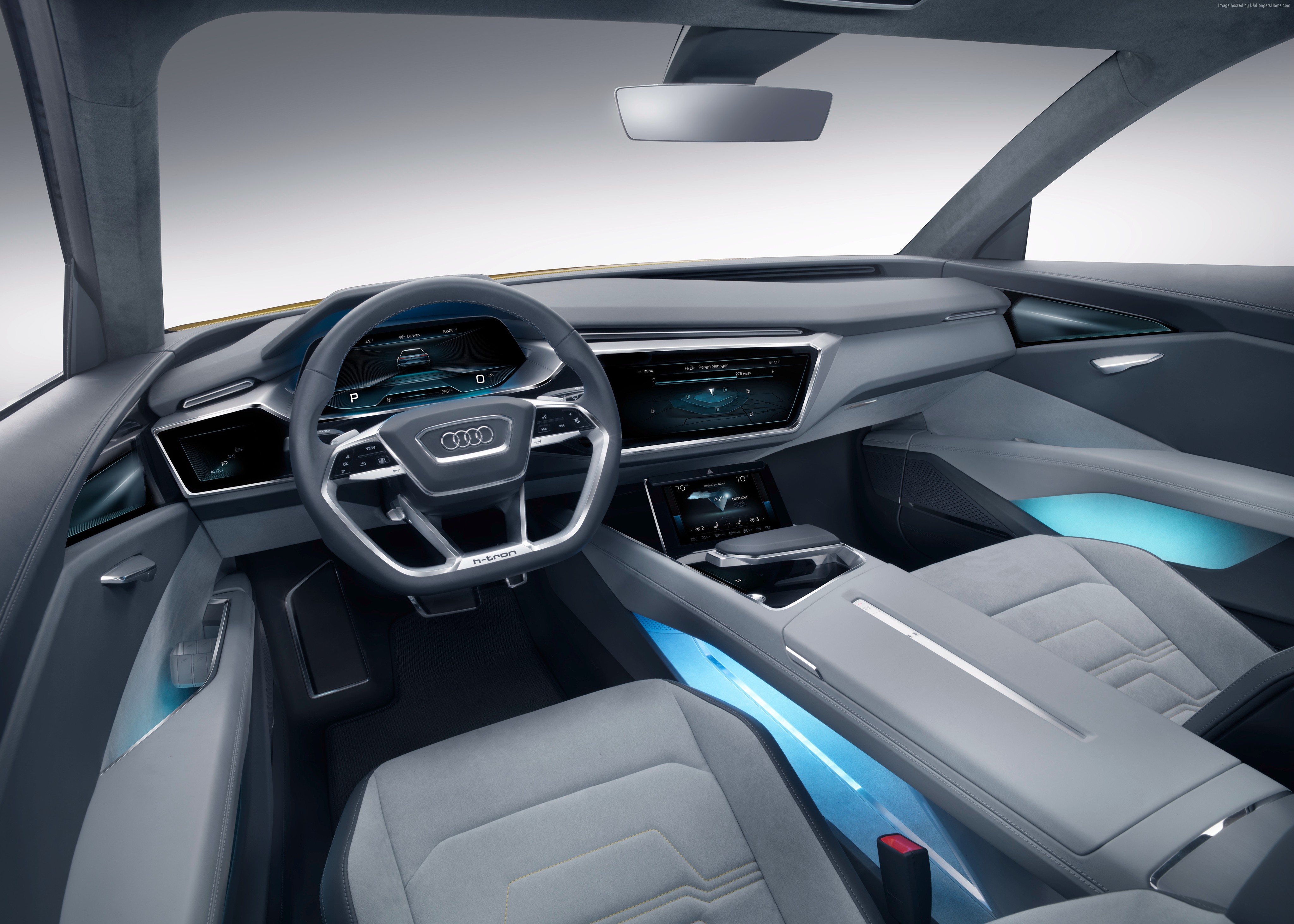 Audi H-Tron Quattro hydrogen crossover interior HD Wallpaper