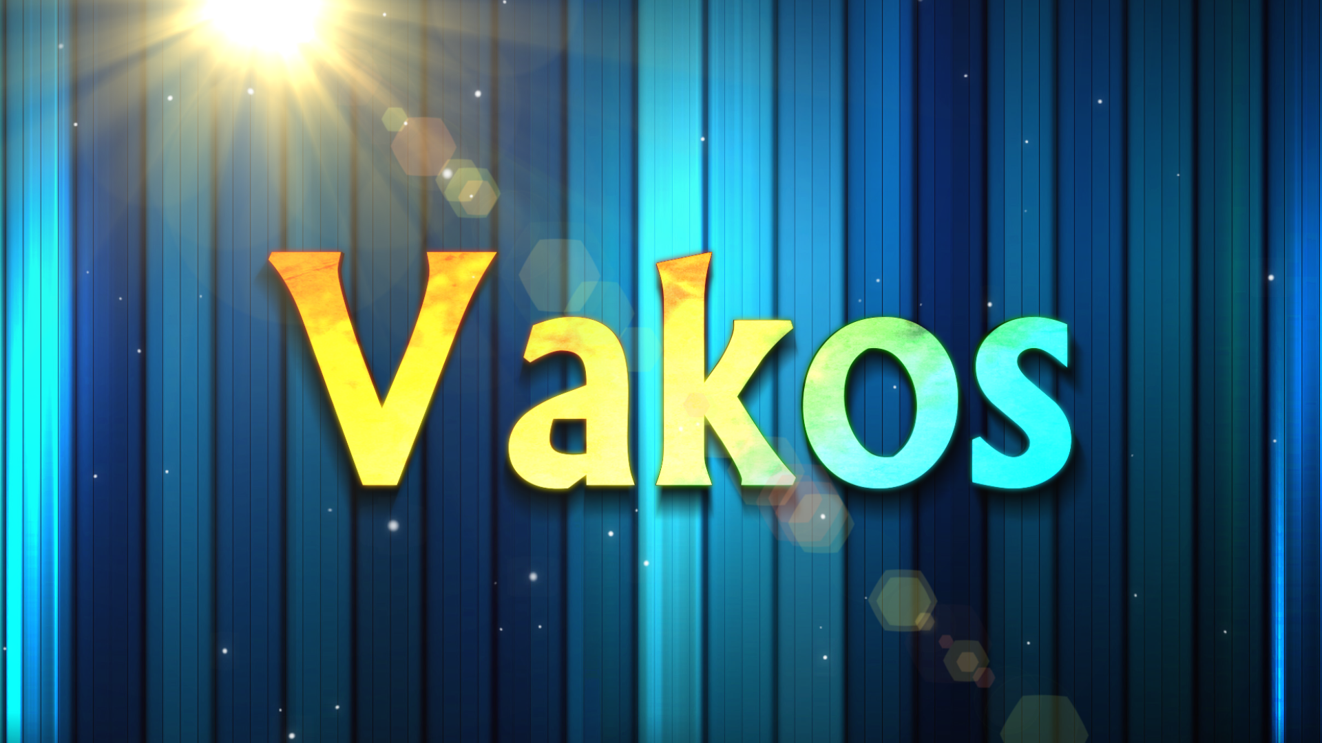Vakos text logo with sun flare HD Wallpaper