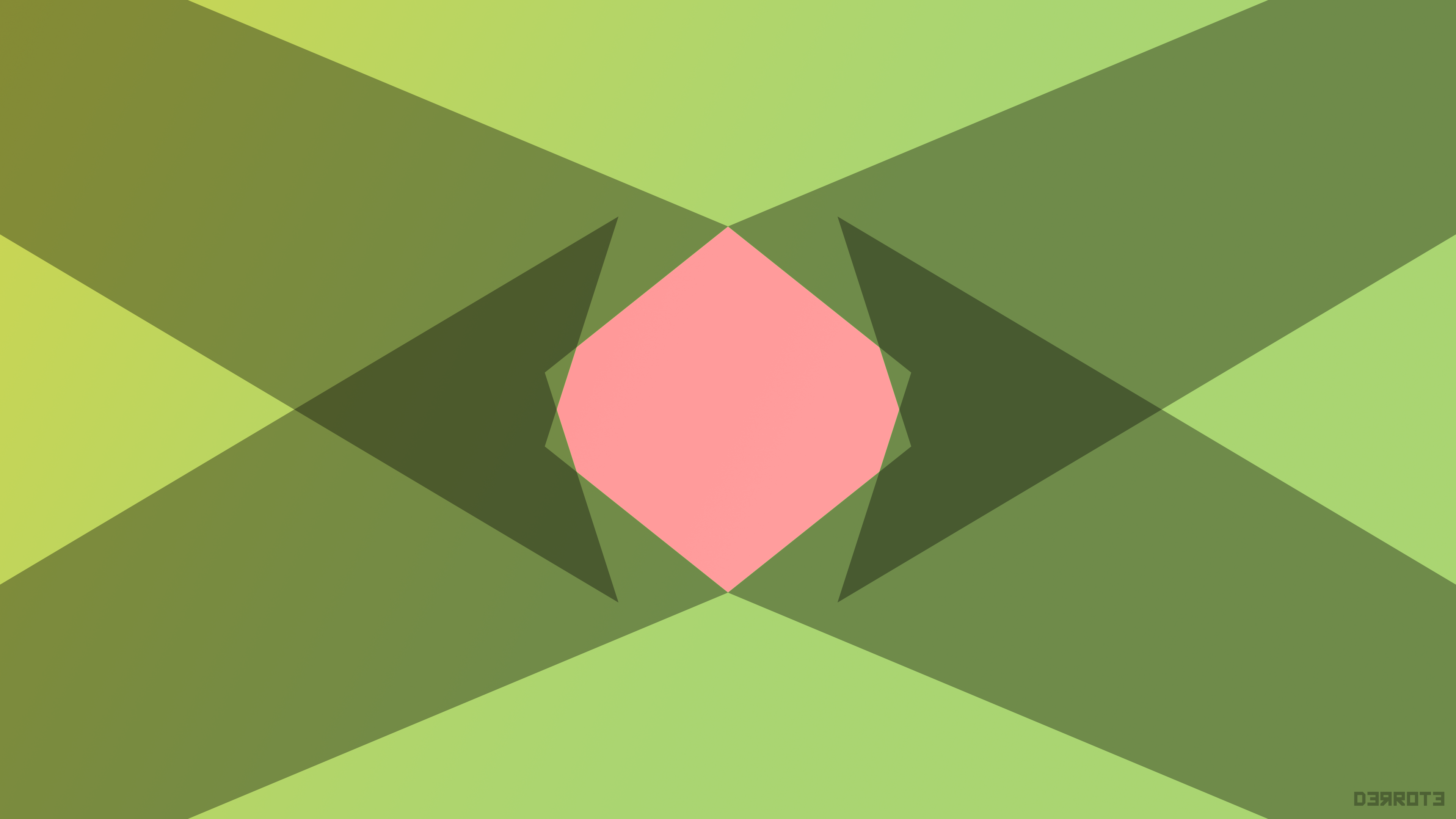 Abstract geometric pattern with pink diamond HD Wallpaper