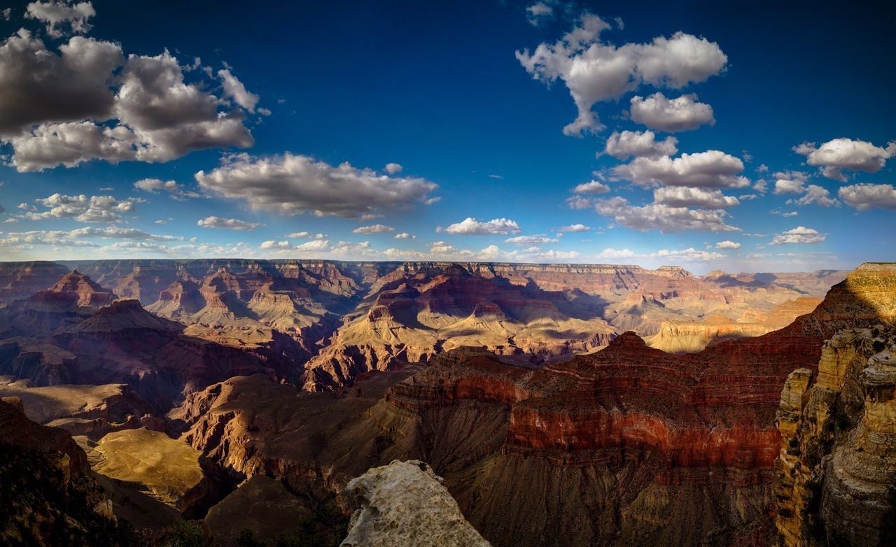 Grand Canyon National Park Landscape with Clouds HD Wallpaper