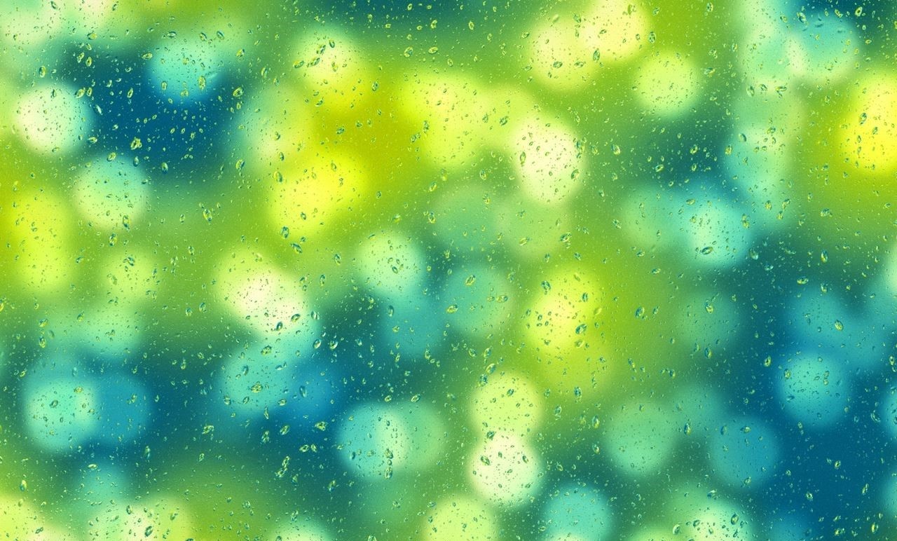 Raindrops on glass with bokeh effect HD Wallpaper