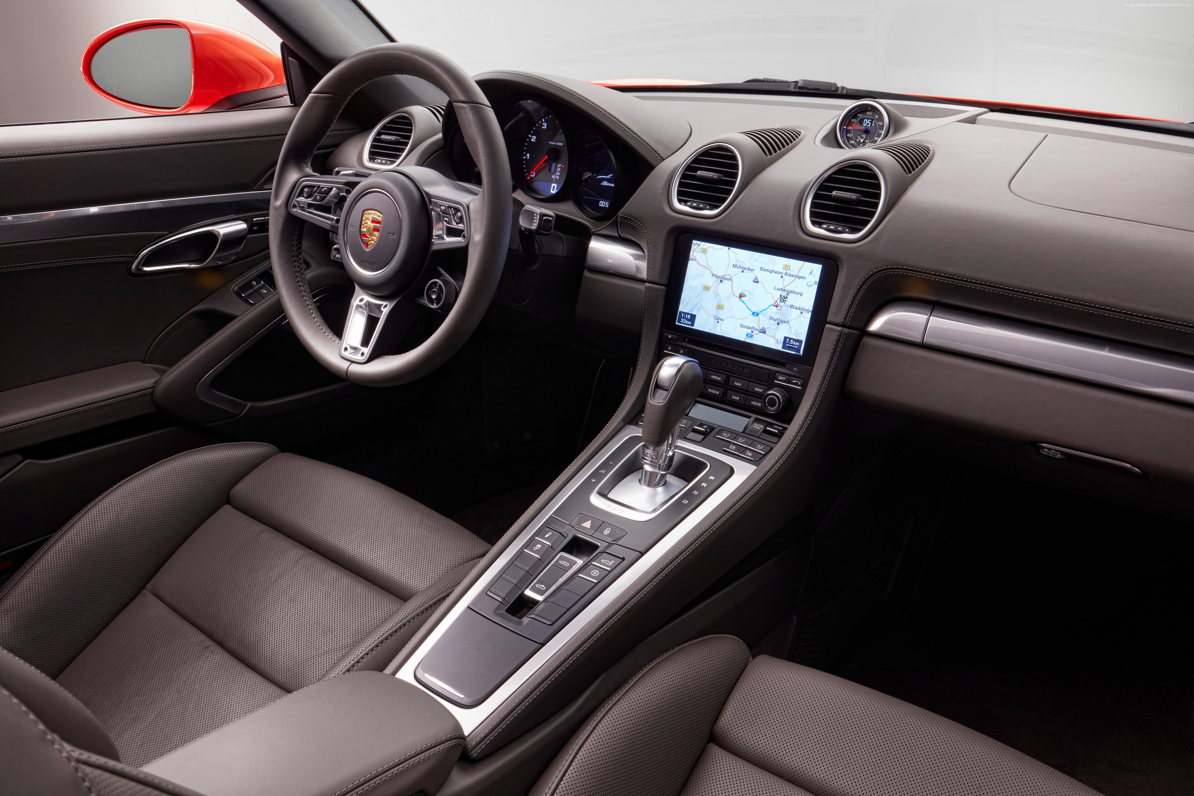 Porsche 718 Boxster S Interior HD Wallpaper