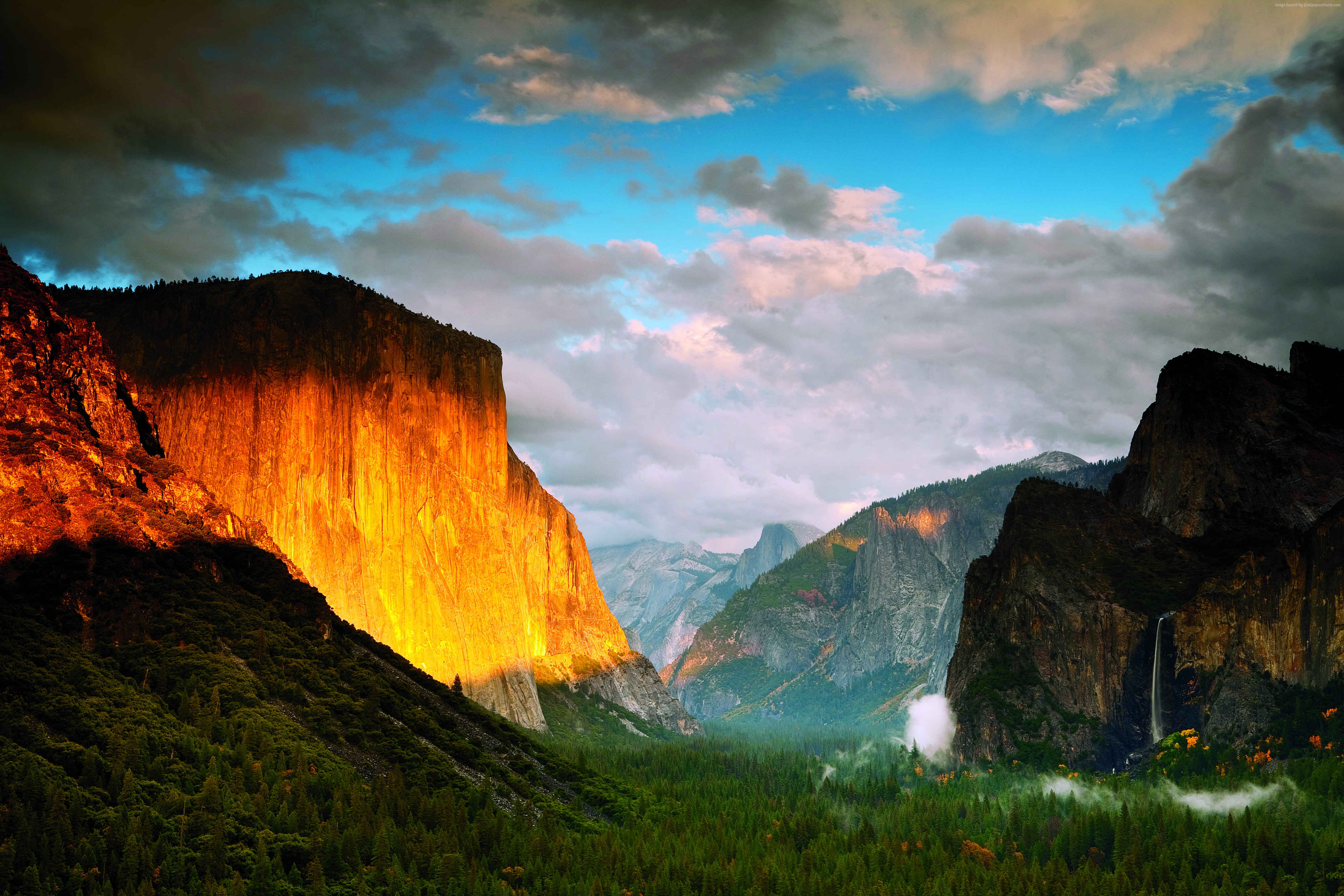 Yosemite Valley with El Capitan and Bridalveil Fall HD Wallpaper