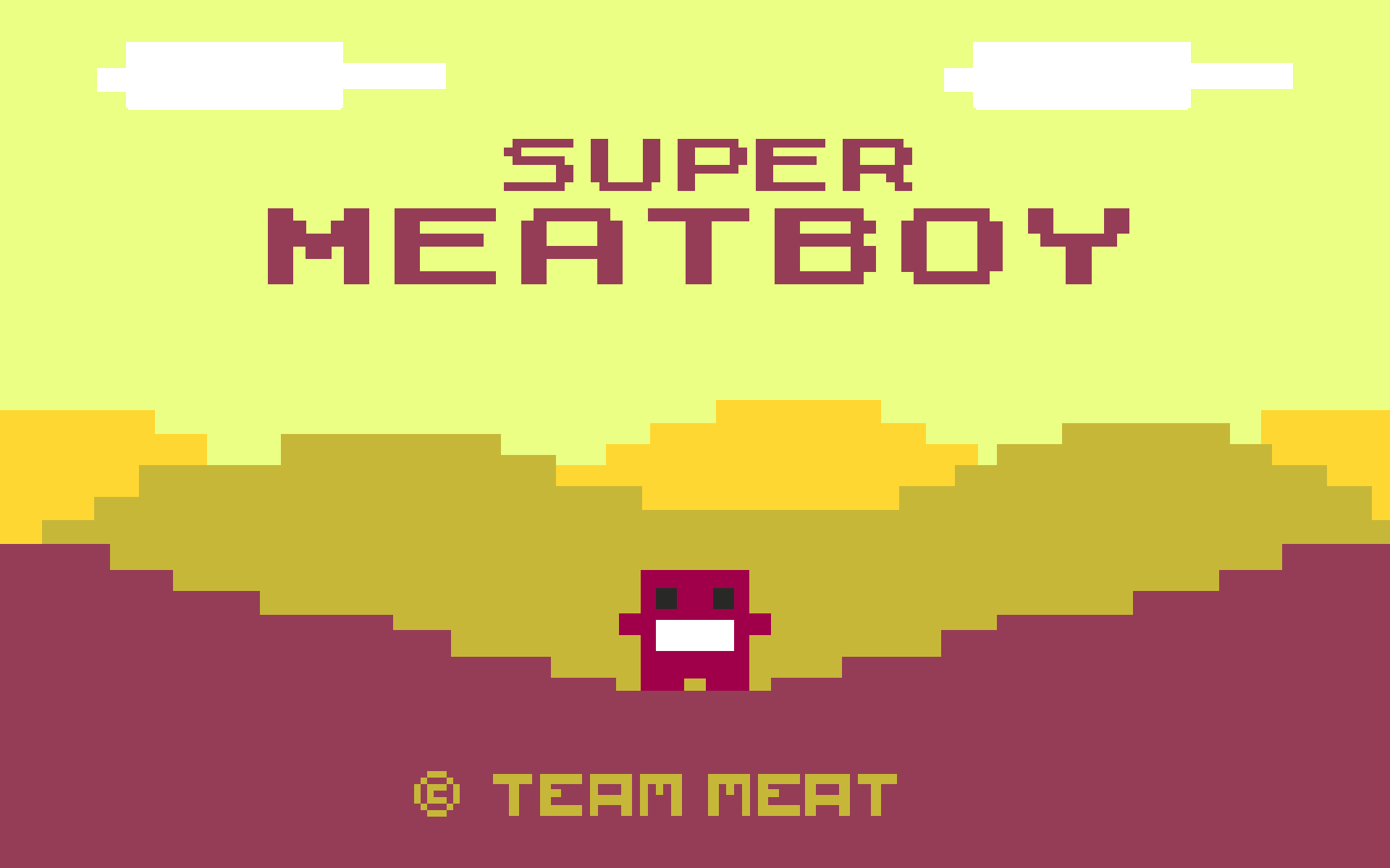 Super Meat Boy title screen HD Wallpaper