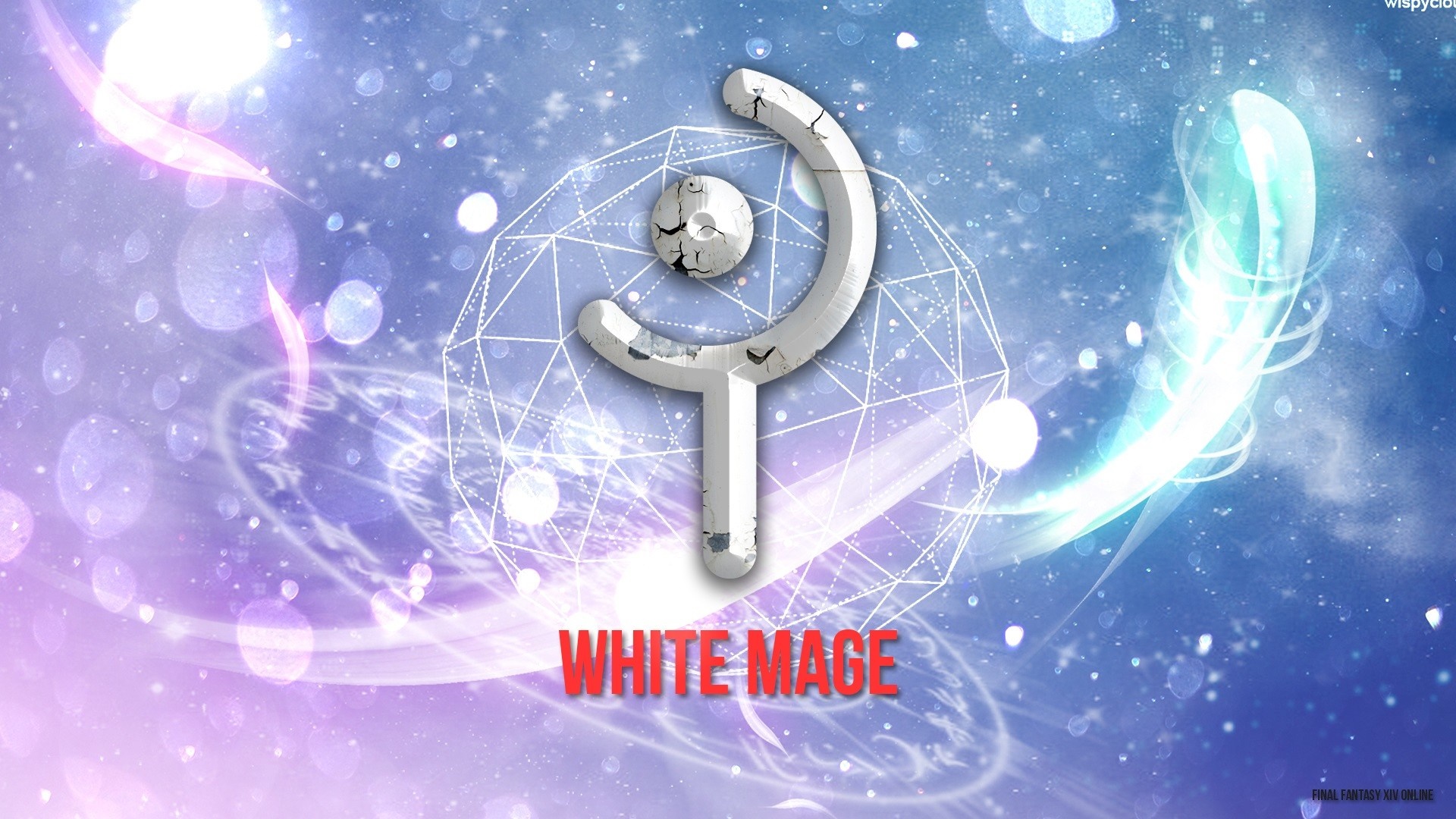 White Mage symbol from Final Fantasy XIV HD Wallpaper