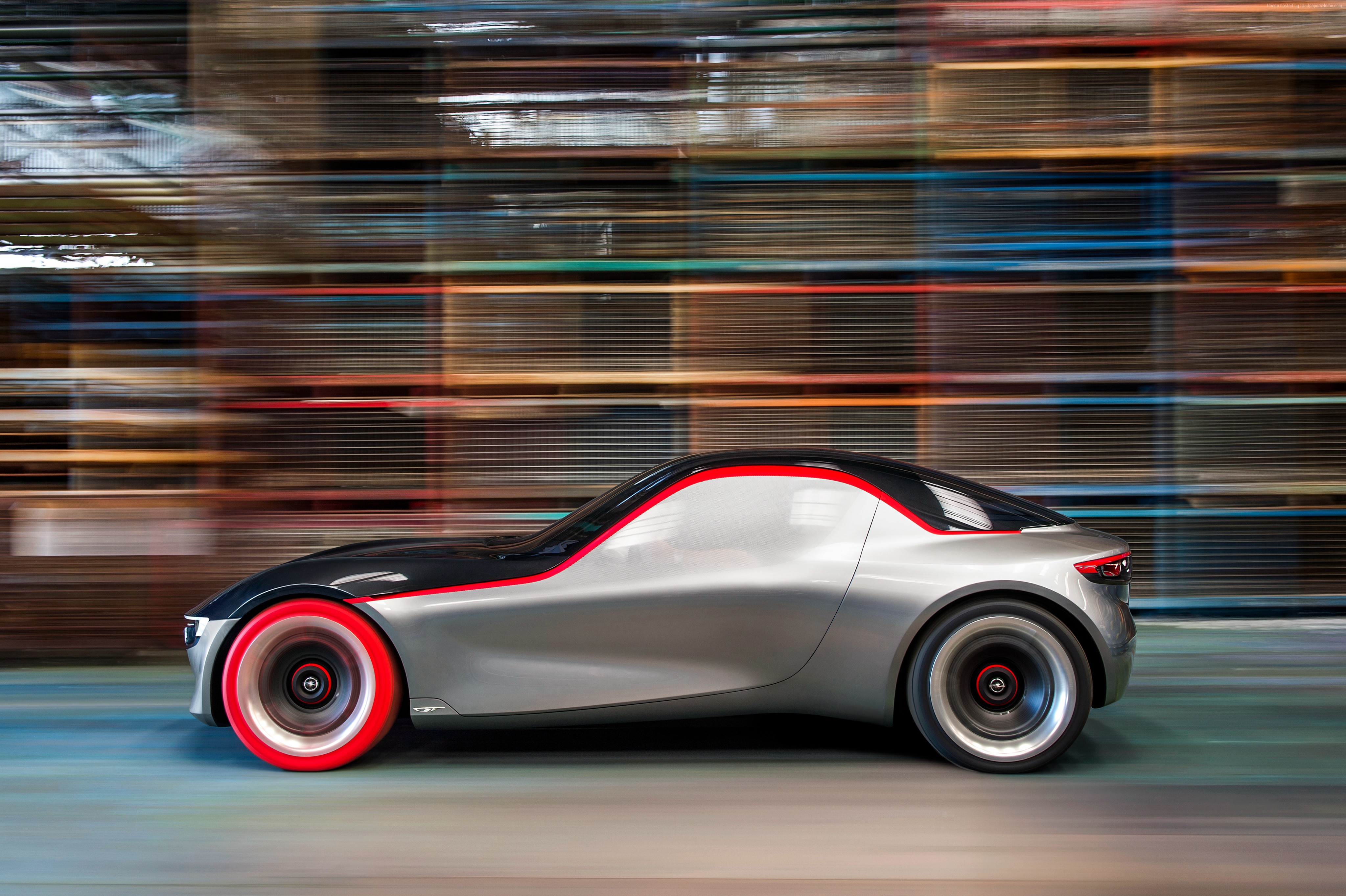 Opel GT concept car in motion HD Wallpaper