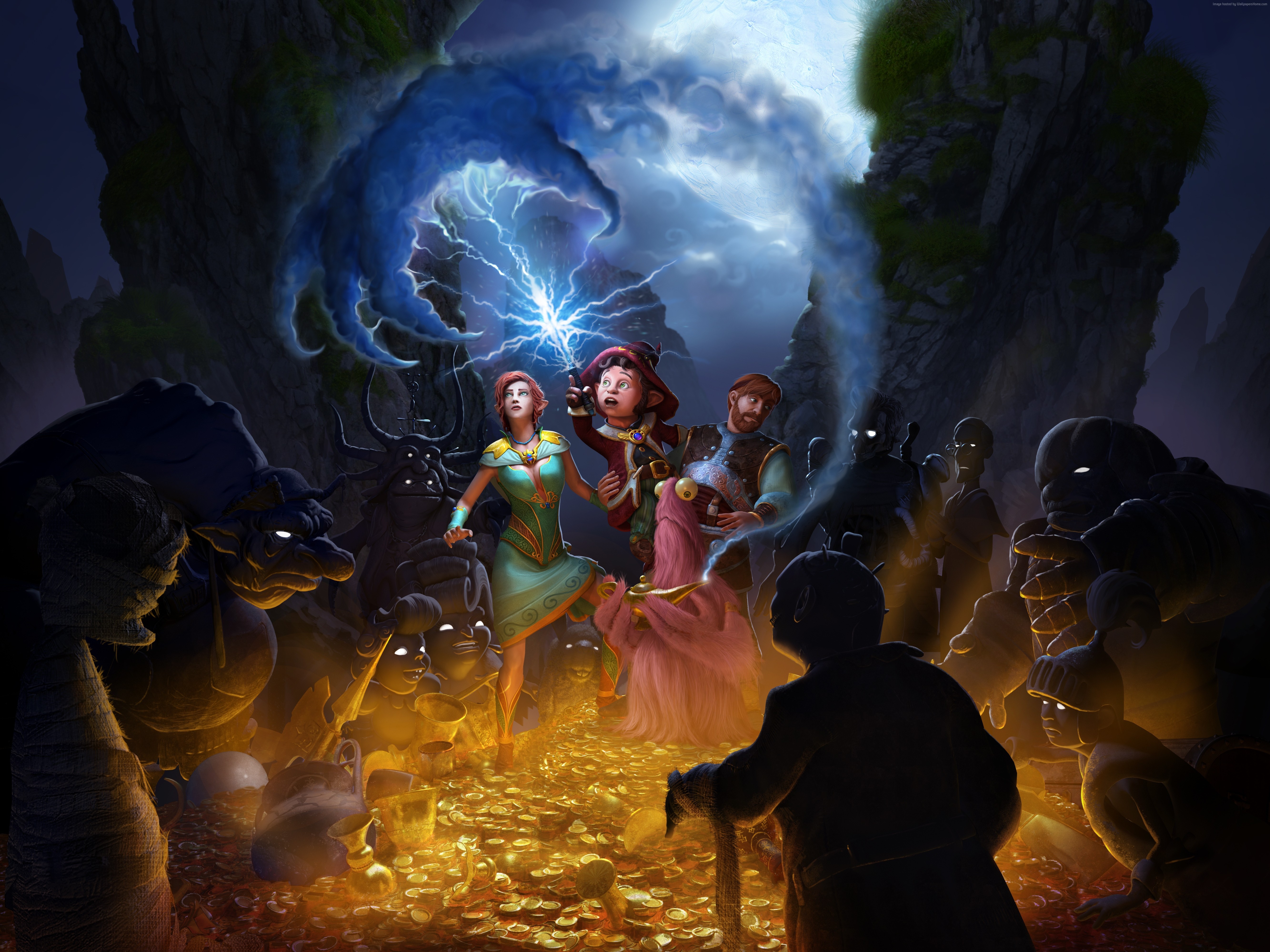 The Book of Unwritten Tales 2 game characters HD Wallpaper