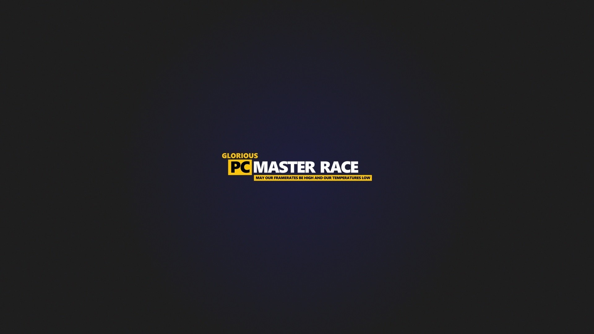 Glorious PC Master Race text logo HD Wallpaper