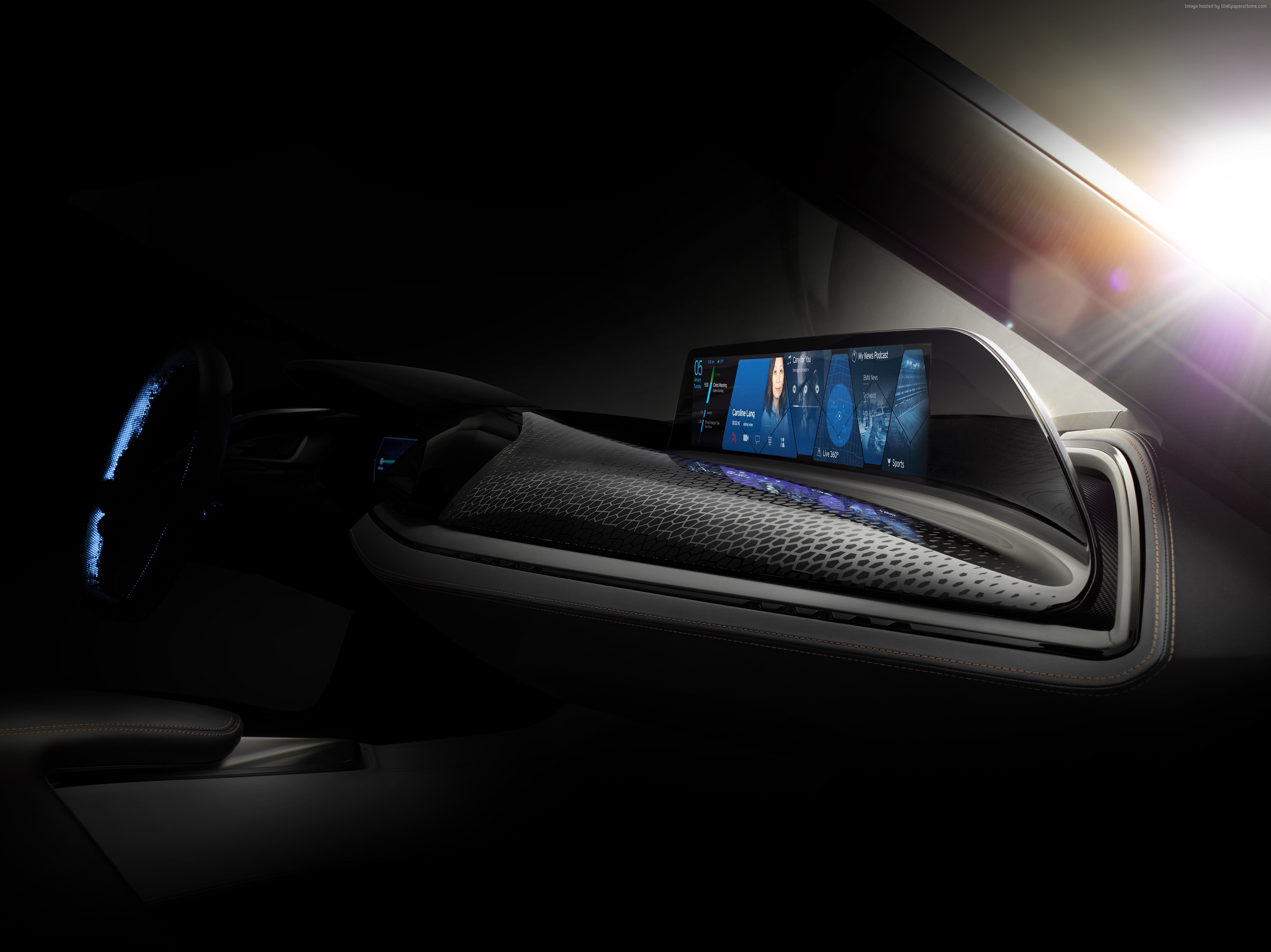 BMW i8 Concept Car Interior with Touchscreen HD Wallpaper