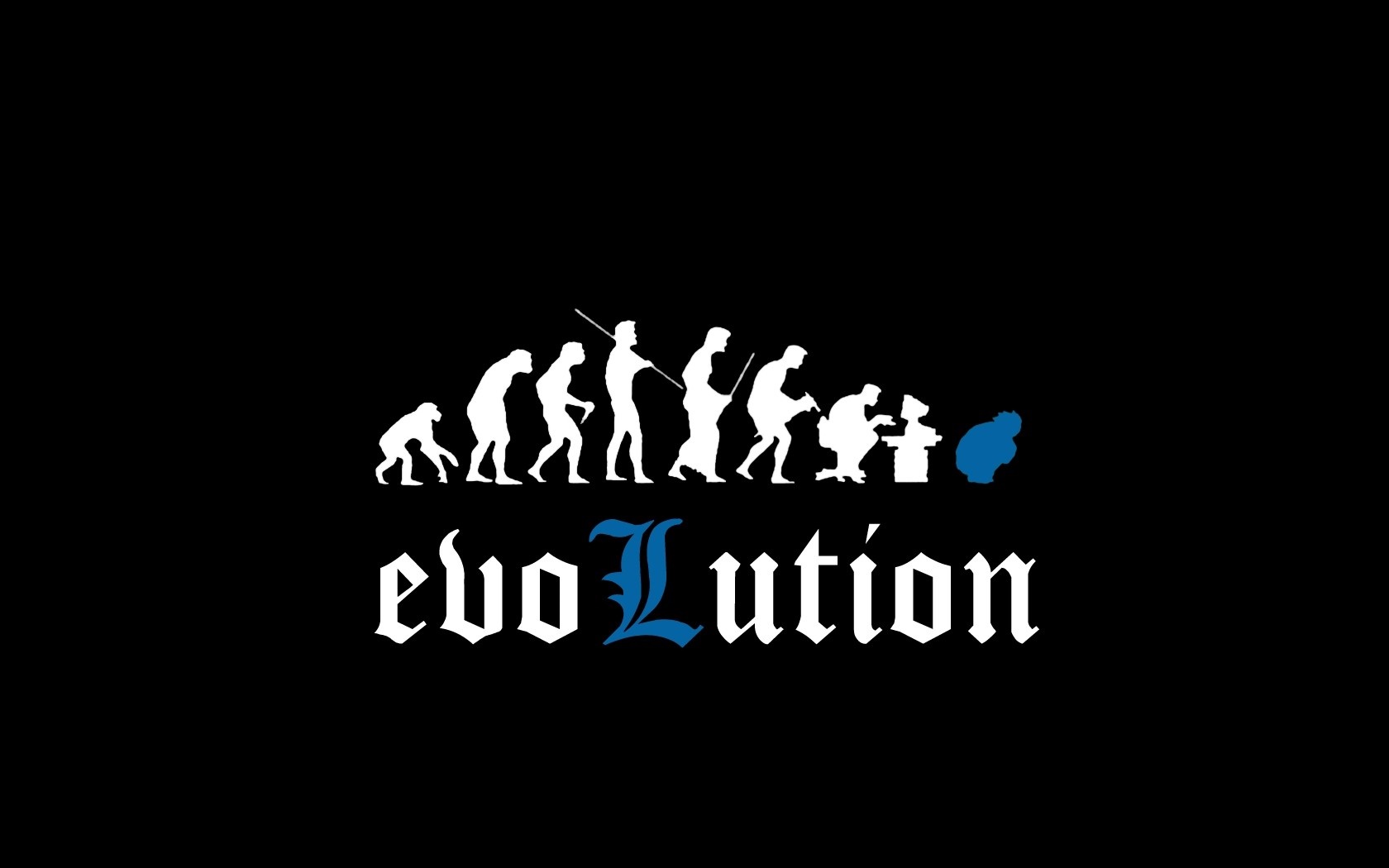 Evolution of Man to Toilet User HD Wallpaper