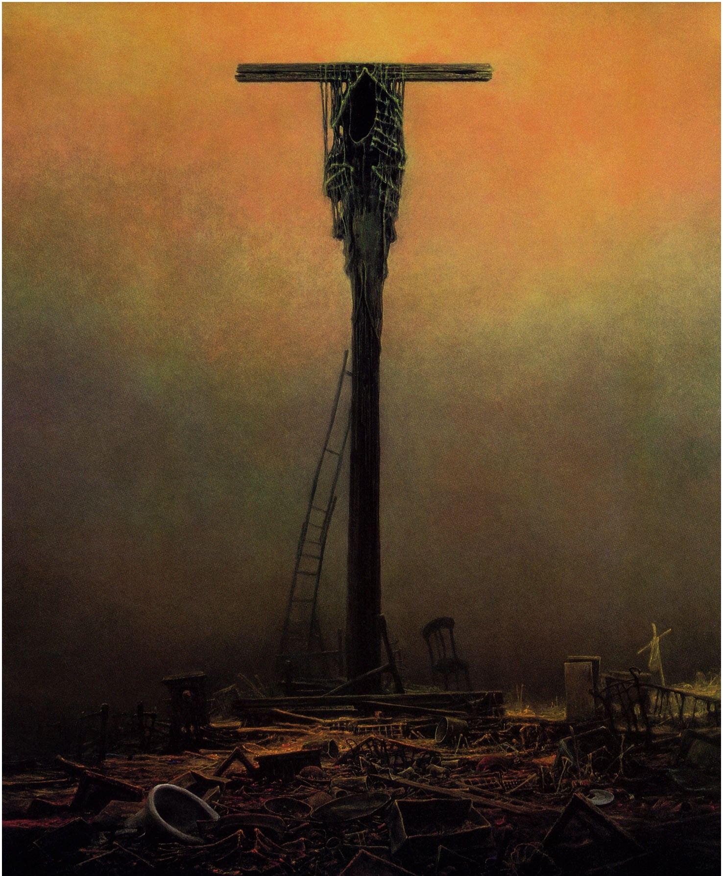 Painting by Zdzisław Beksiński HD Wallpaper