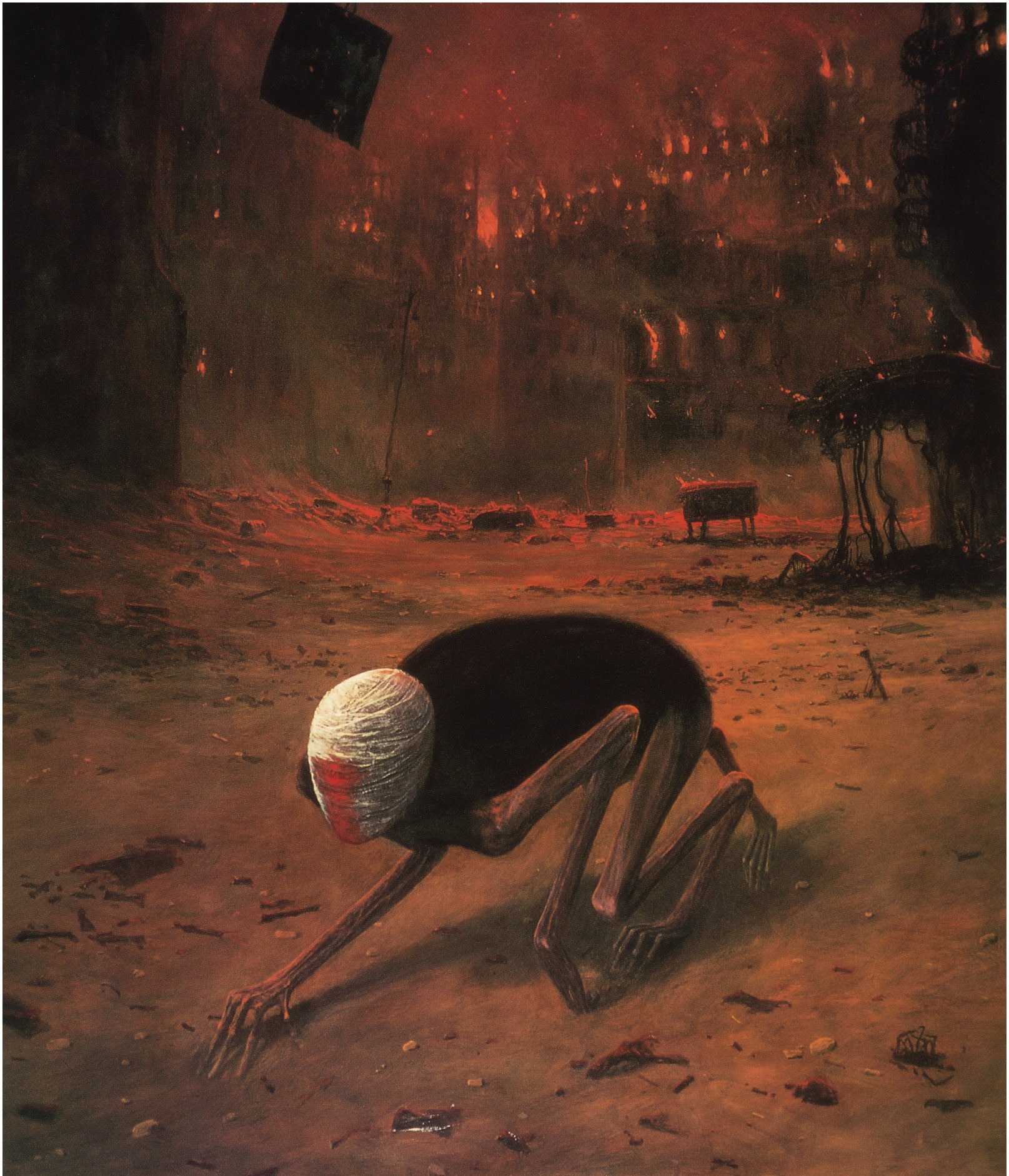 Painting by Zdzisław Beksiński HD Wallpaper