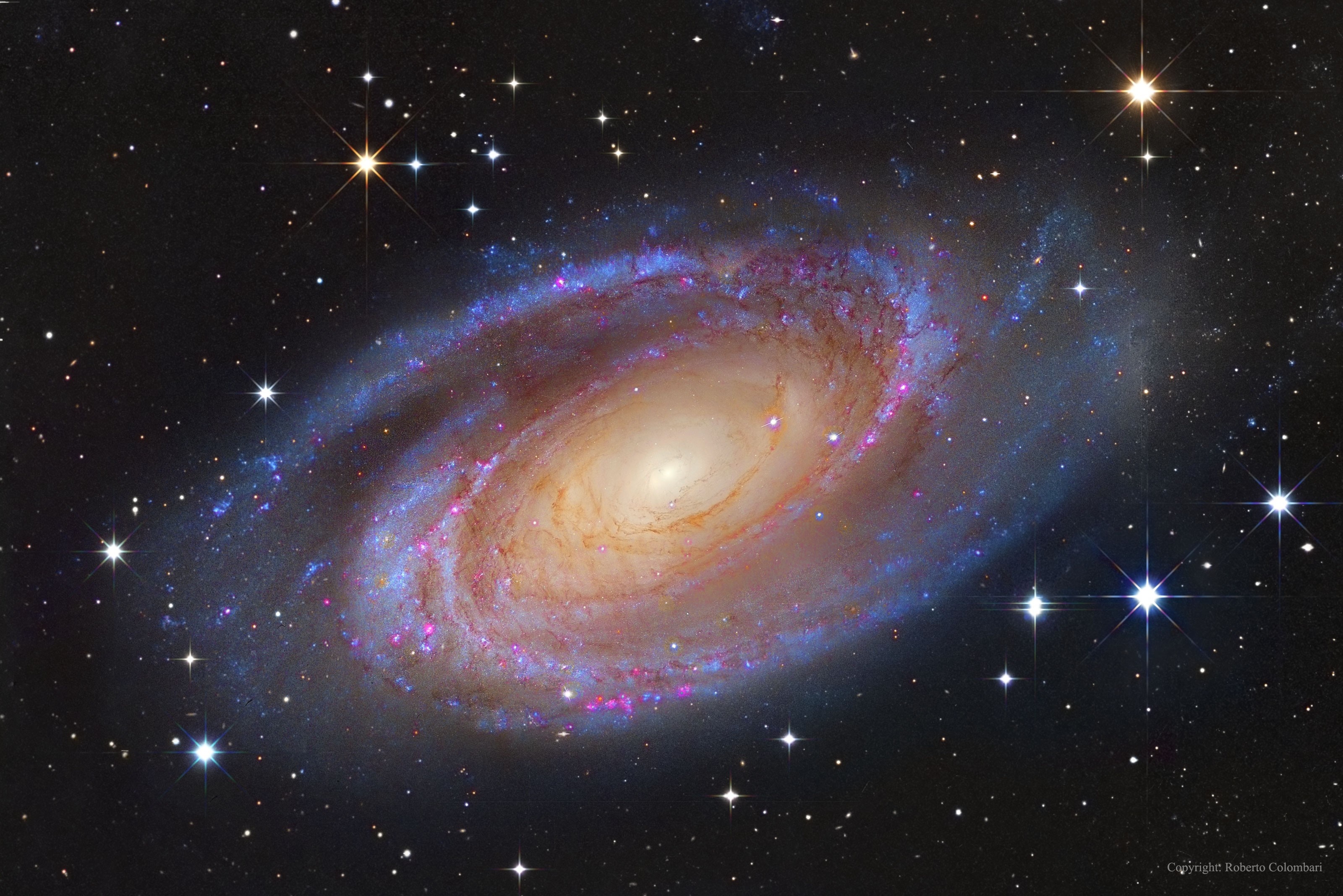 Spiral galaxy M81 in outer space HD Wallpaper