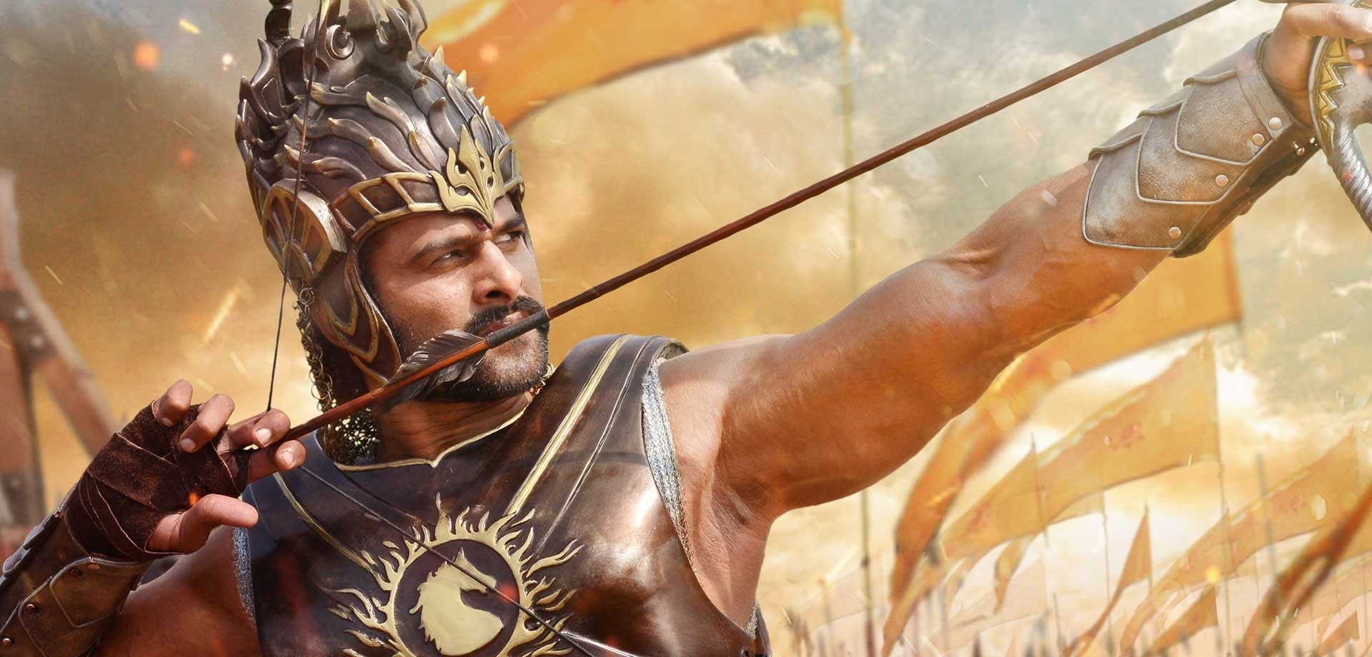 Baahubali aiming a bow and arrow HD Wallpaper