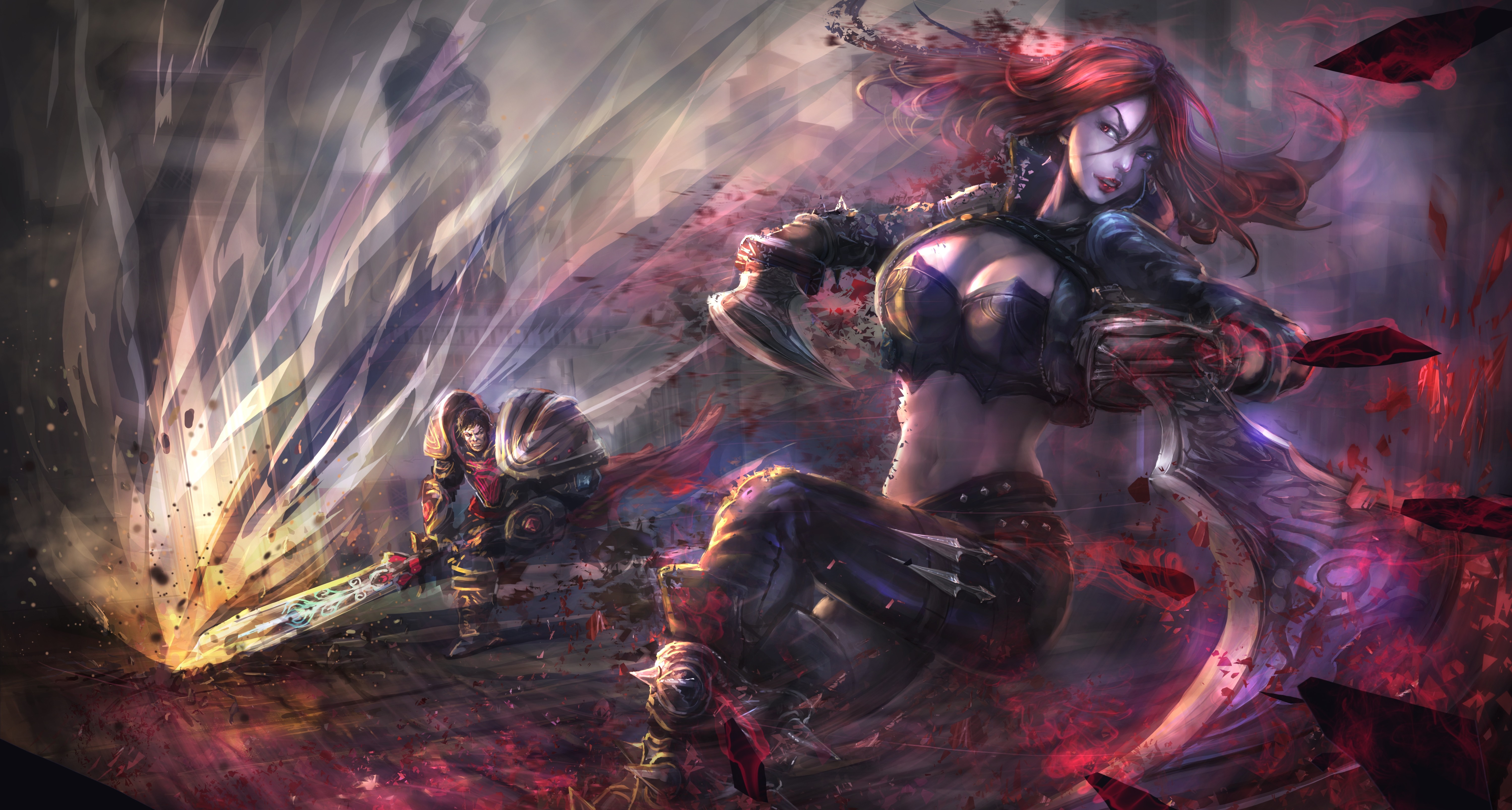 Katarina and Garen from League of Legends HD Wallpaper