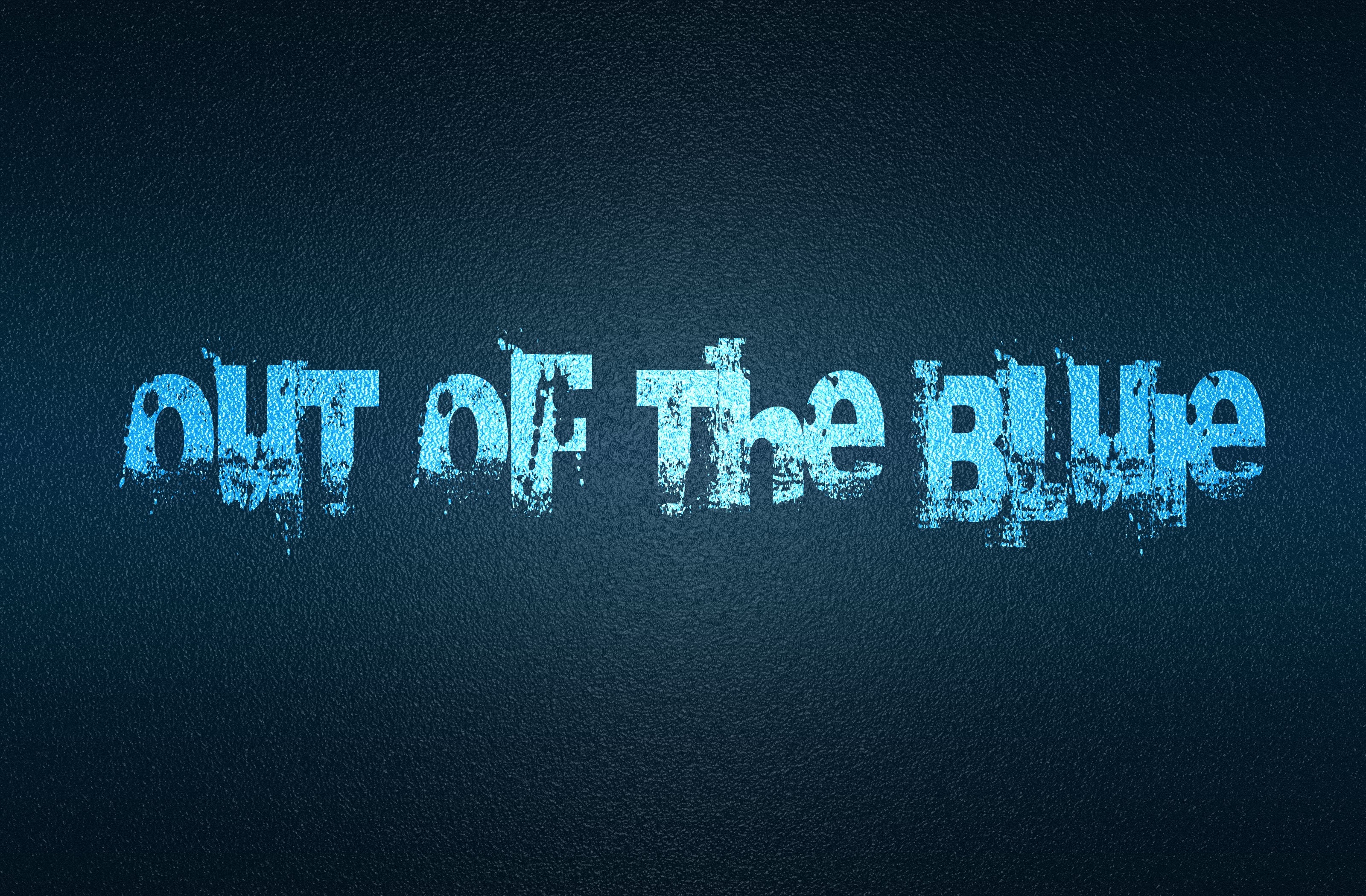 OUT OF The BLUE text illustration HD Wallpaper