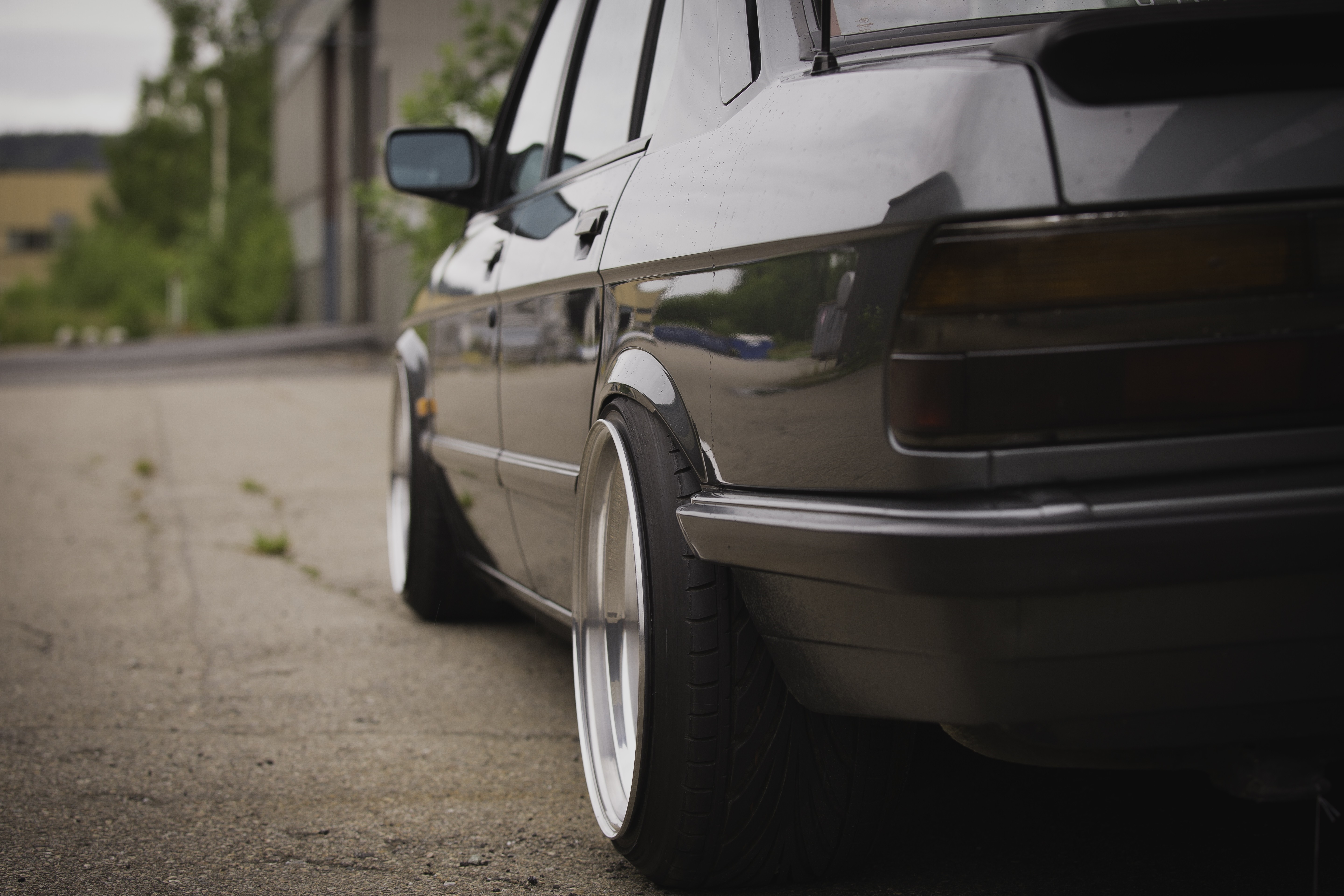 BMW E28 Sedan with Stance Wheels in Norway HD Wallpaper