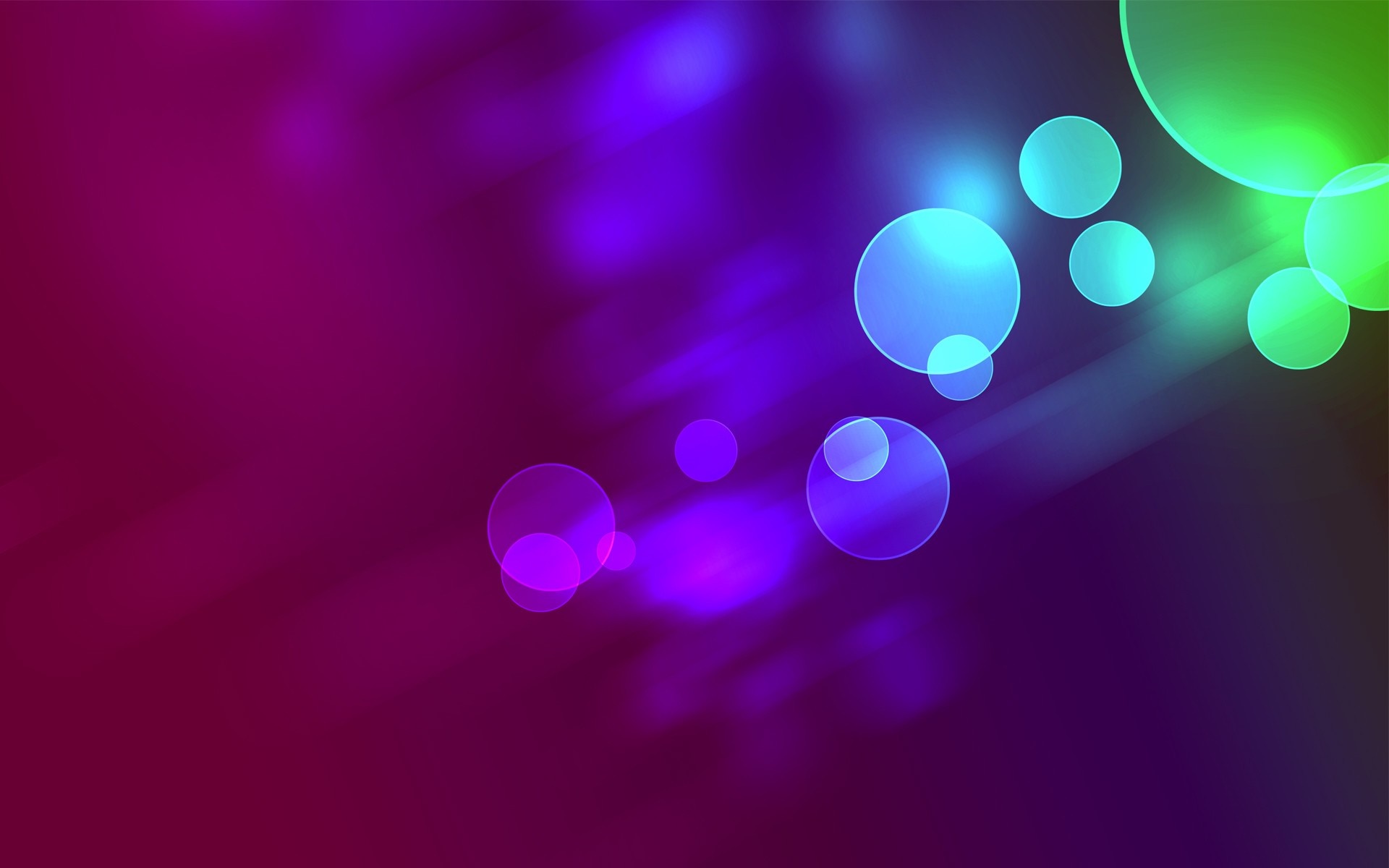 Abstract purple and green bokeh circles HD Wallpaper
