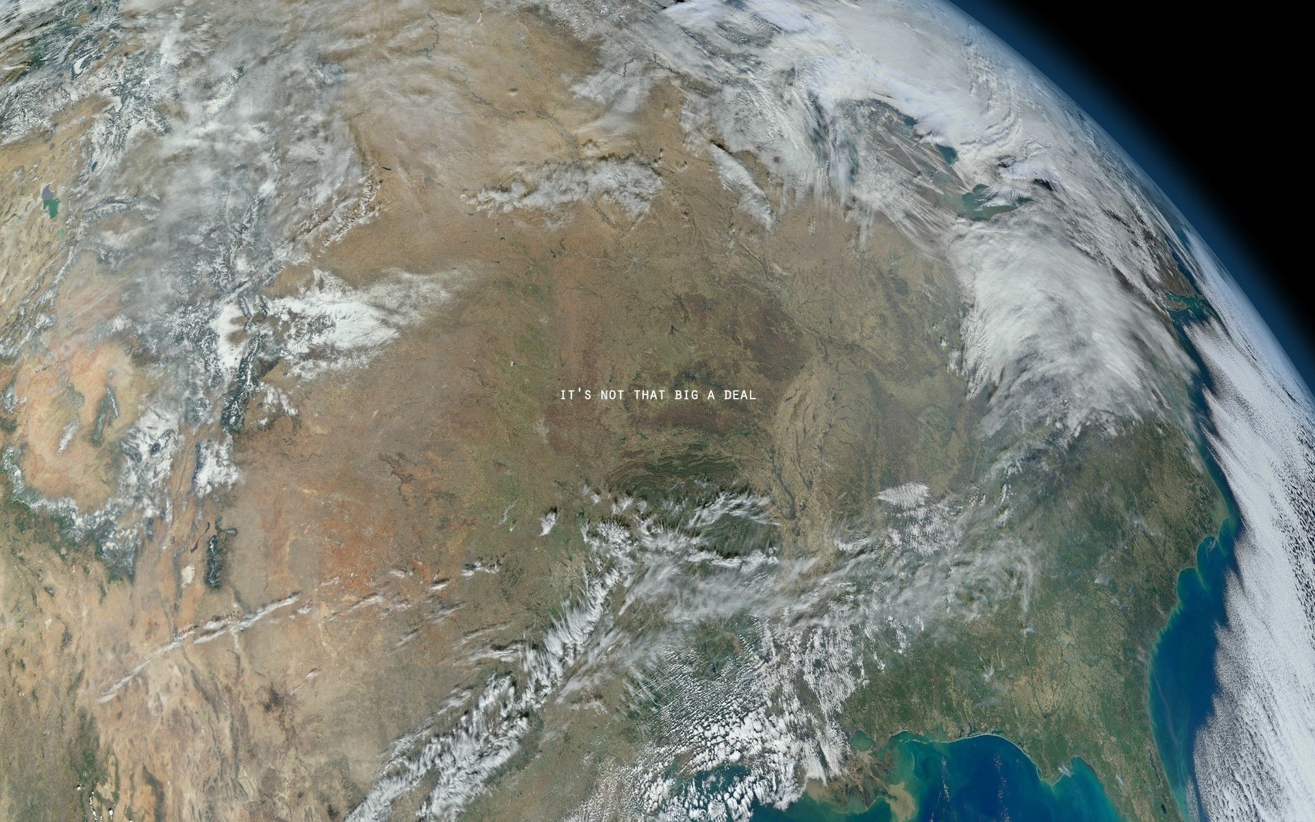 Earth from space with text overlay HD Wallpaper