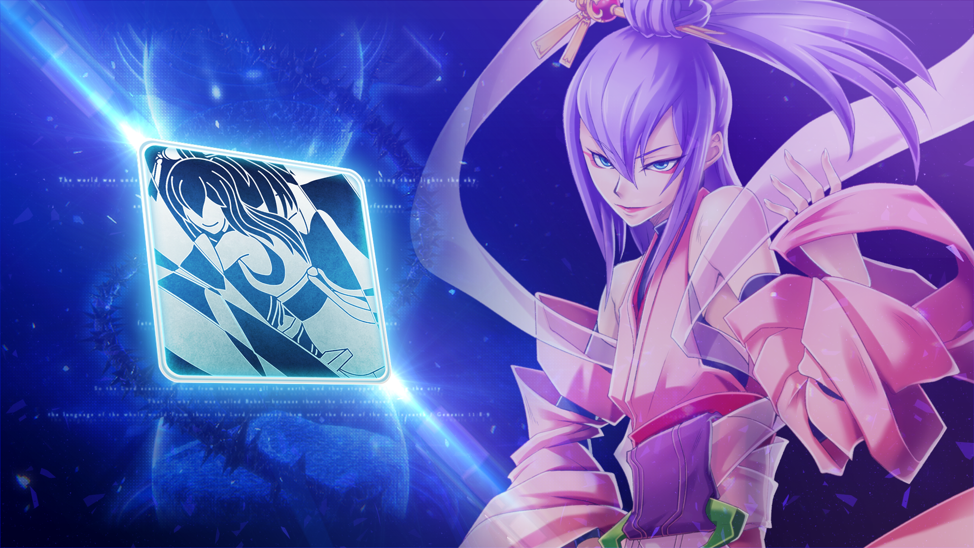 BlazBlue illustration of a woman with purple hair HD Wallpaper