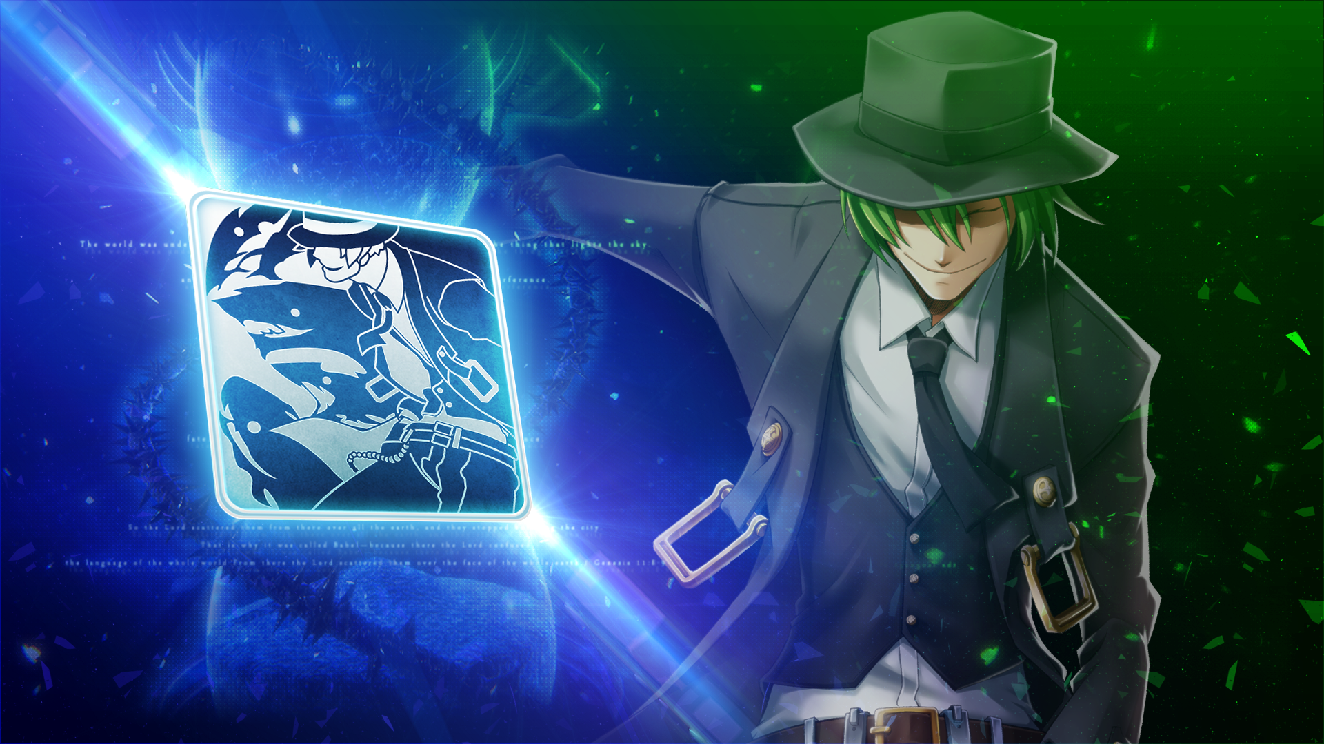 Blazblue character with a card HD Wallpaper
