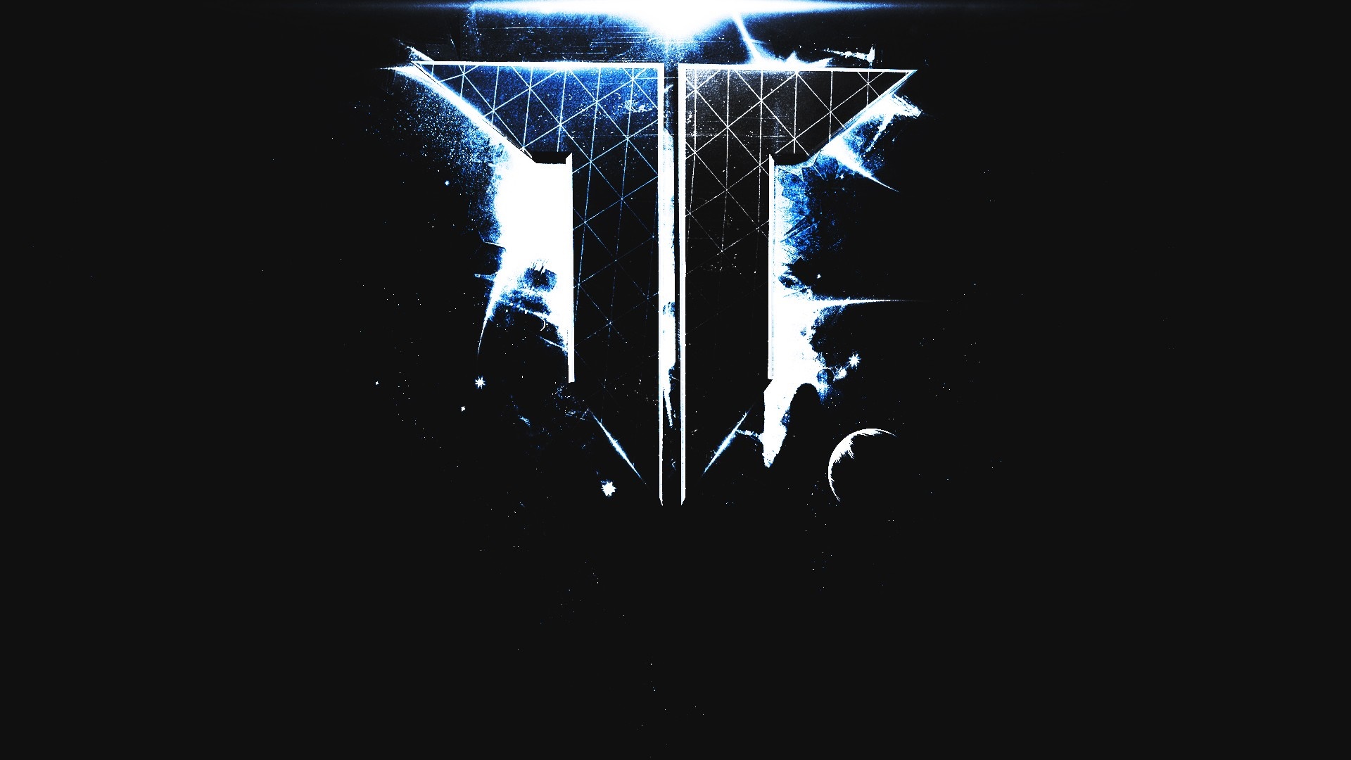 Tehtricks logo with blue energy and stars HD Wallpaper