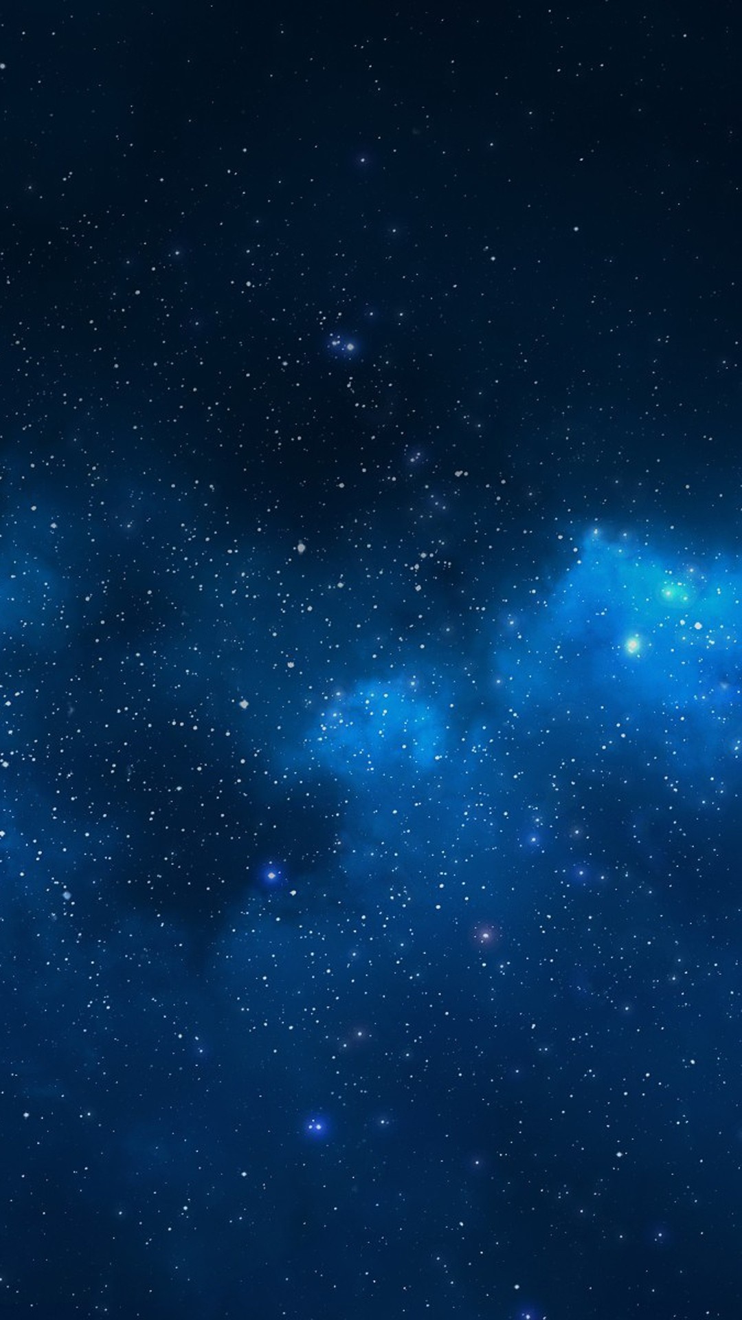 Deep space with stars and blue nebula HD Wallpaper