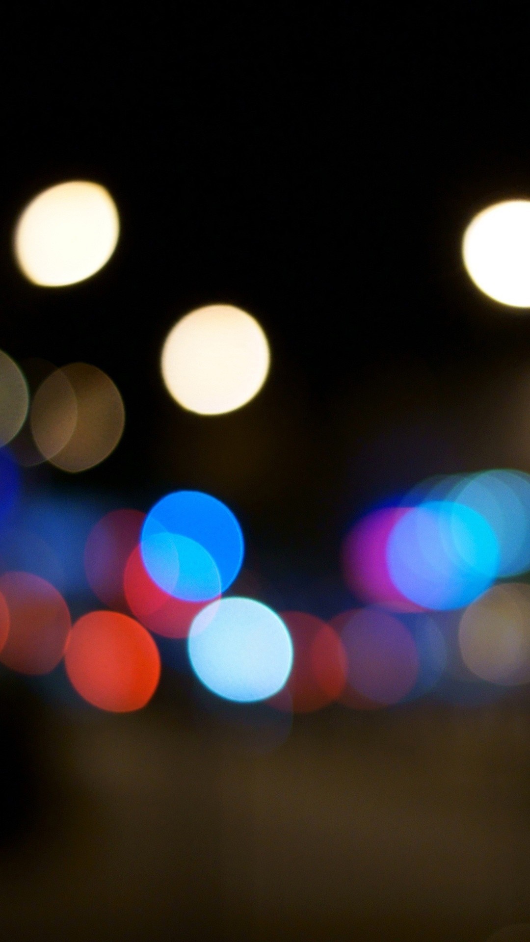 Bokeh lights in the dark HD Wallpaper