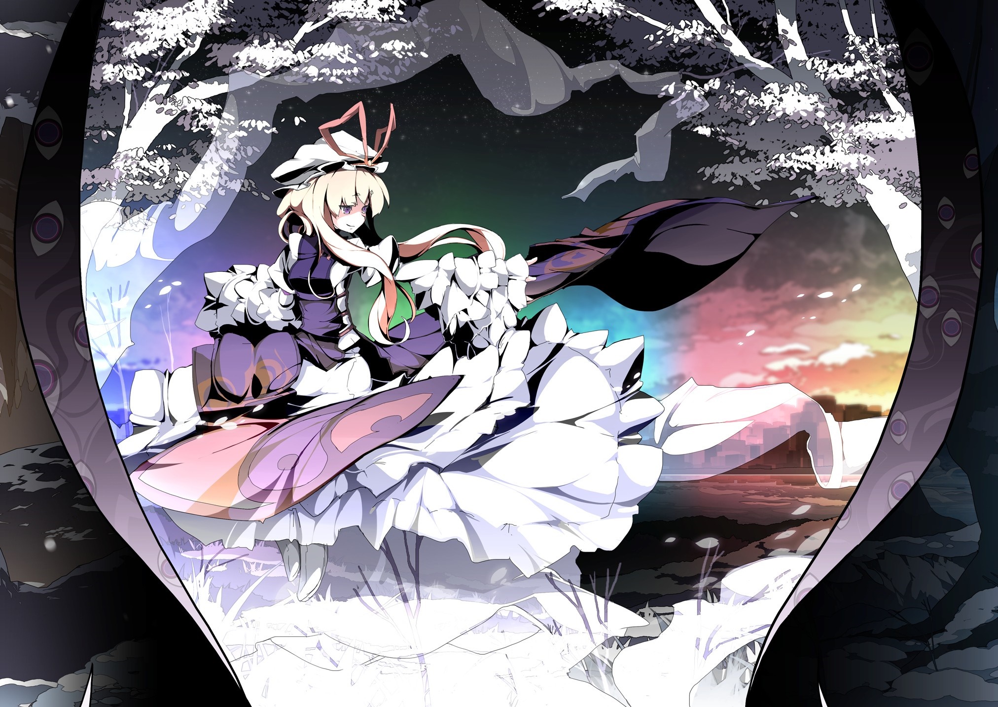 Yakumo Yukari from Touhou Project HD Wallpaper