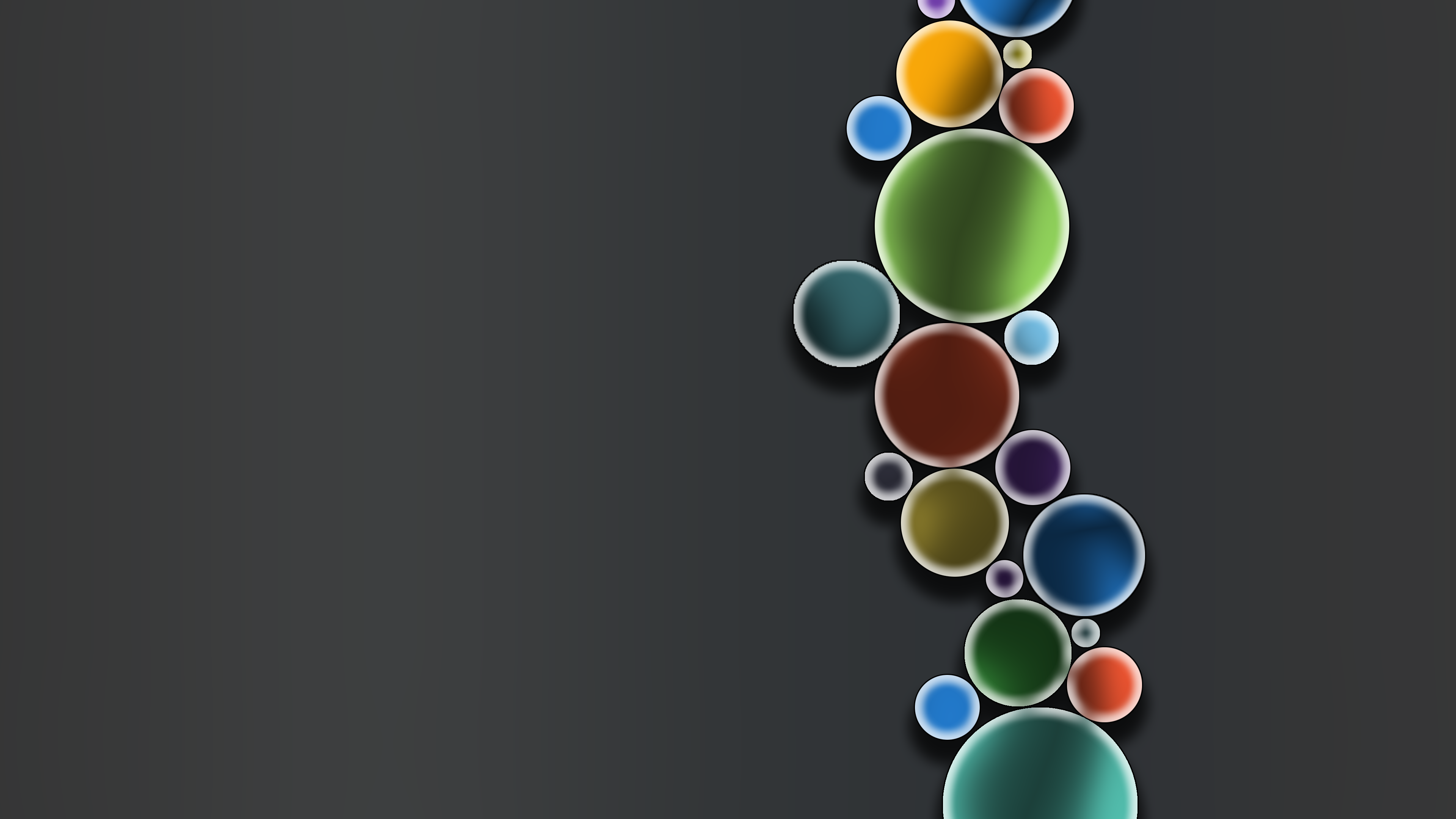 Colorful circles on a dark background HD Wallpaper
