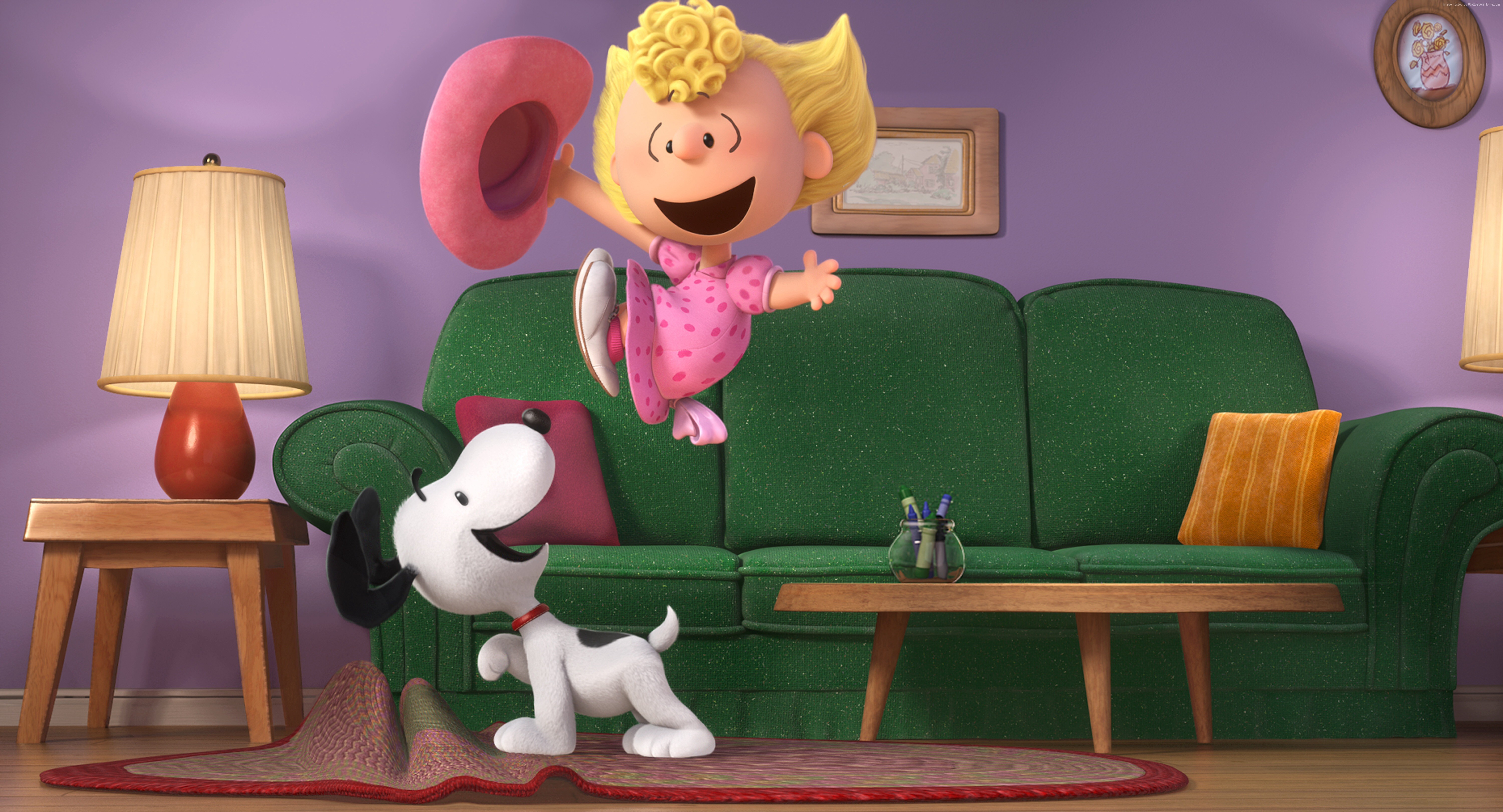 Sally Brown and Snoopy from The Peanuts Movie HD Wallpaper