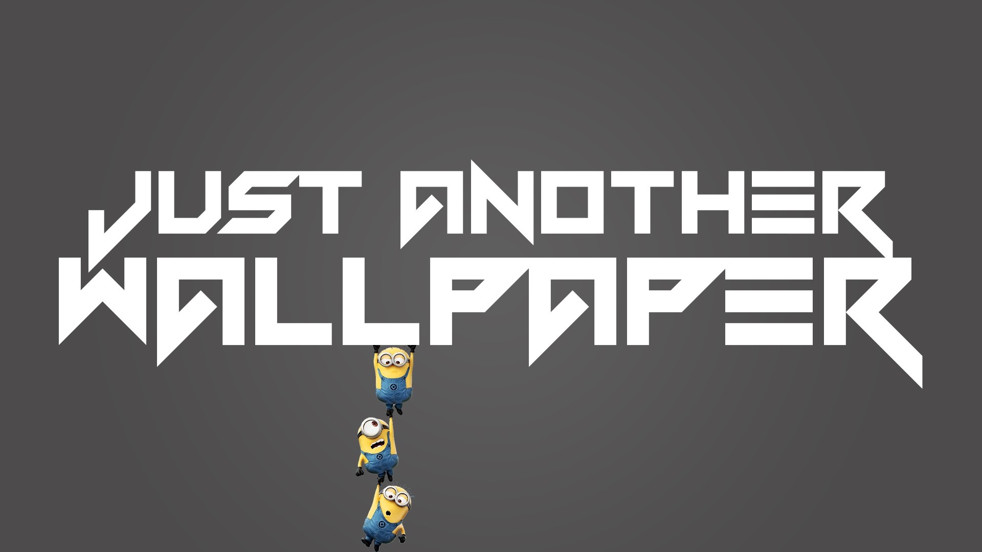 Just Another Wallpaper text with Minions HD Wallpaper