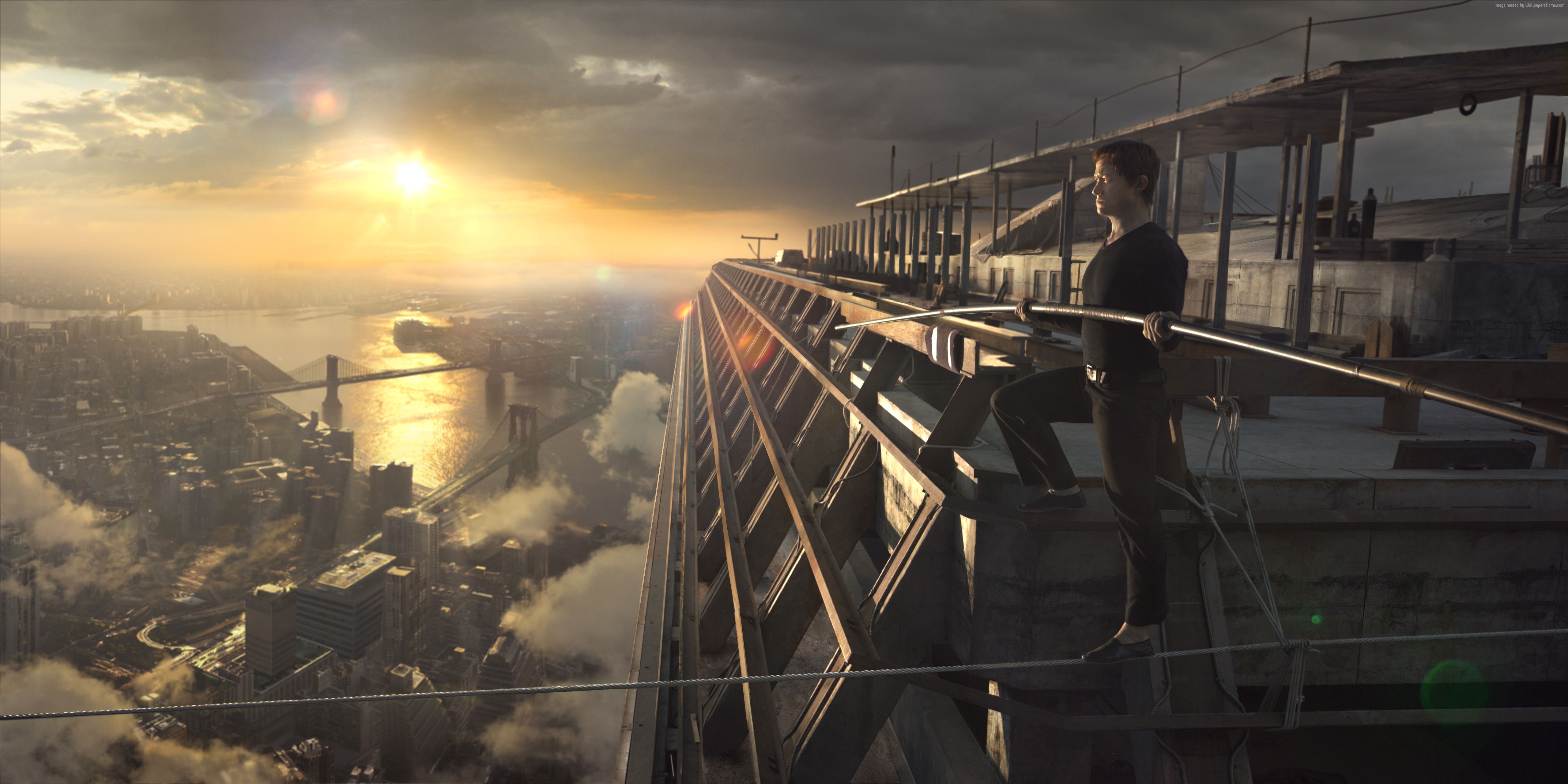 Philippe Petit from The Walk on a tightrope HD Wallpaper
