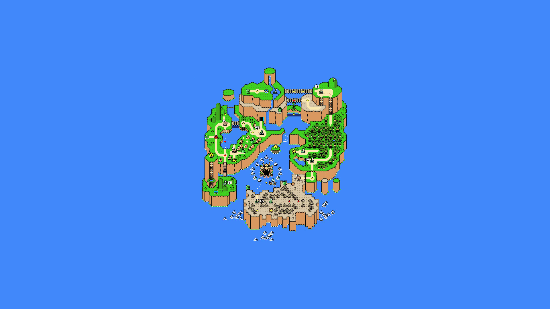Super Mario World map HD Wallpaper