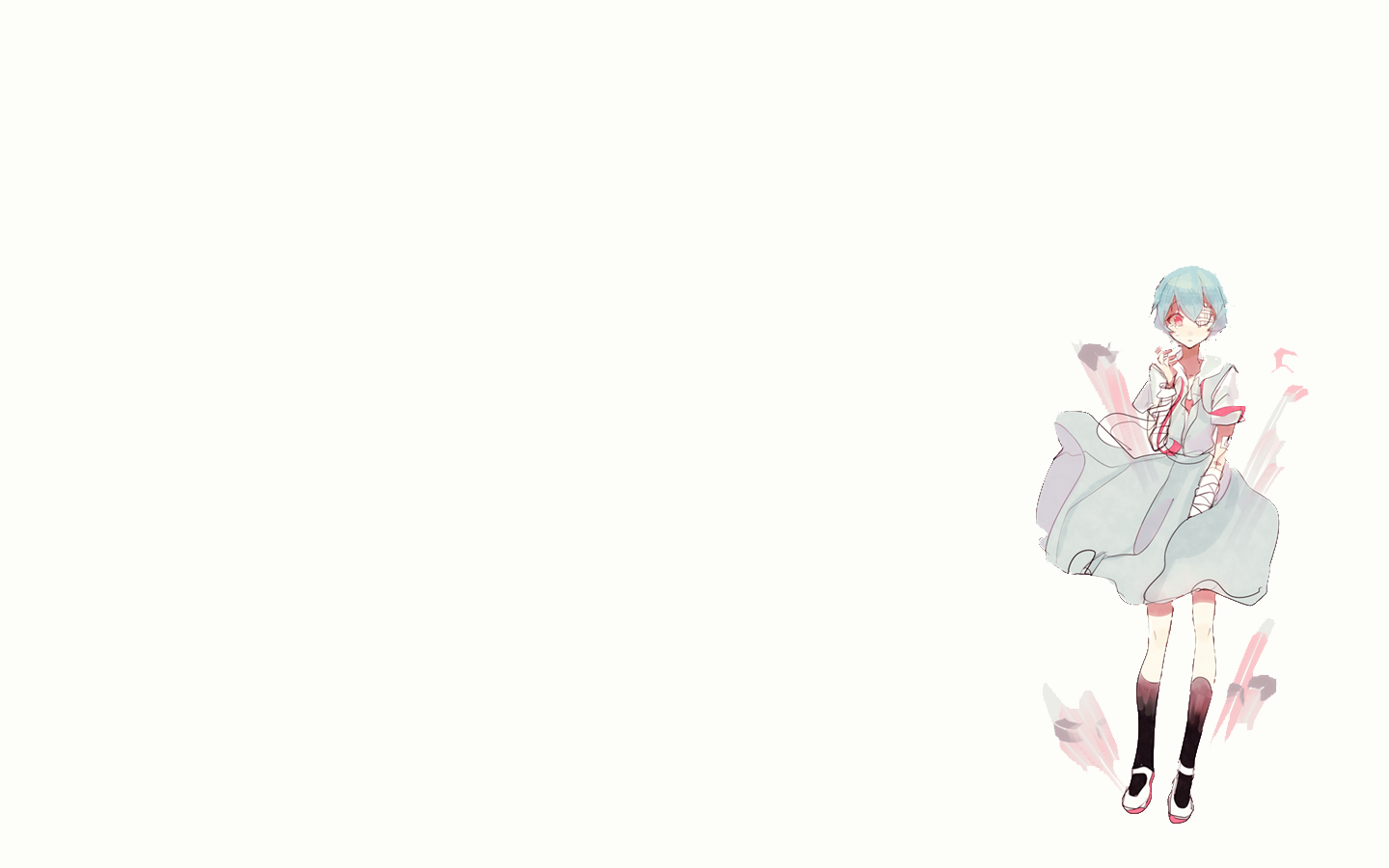 Rei Ayanami from Neon Genesis Evangelion illustration HD Wallpaper