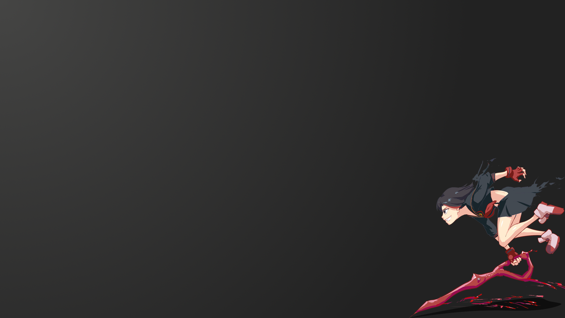 Matoi Ryuuko from Kill la Kill with a weapon HD Wallpaper