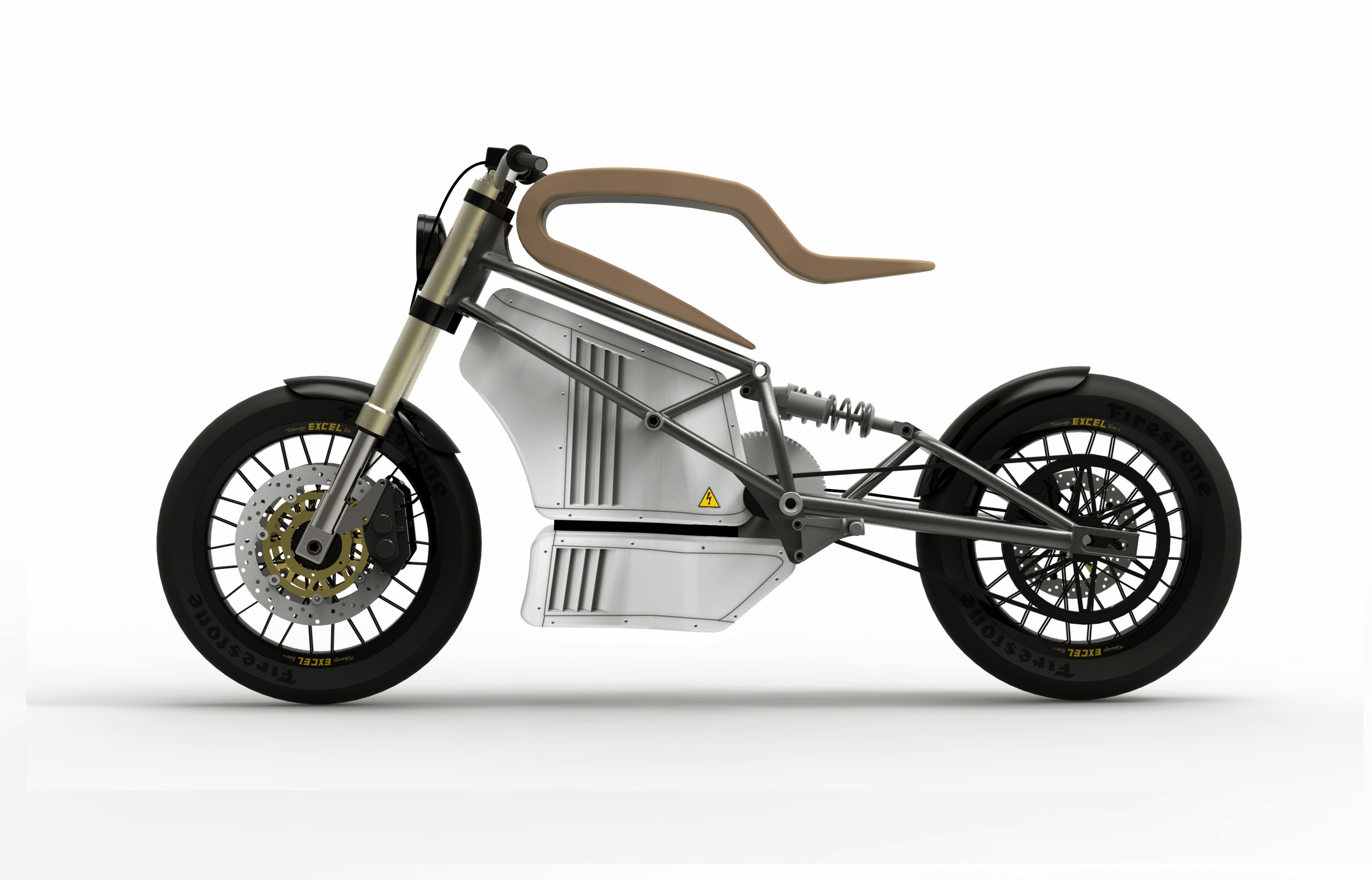 Electric E-Raw Racer Motorcycle HD Wallpaper